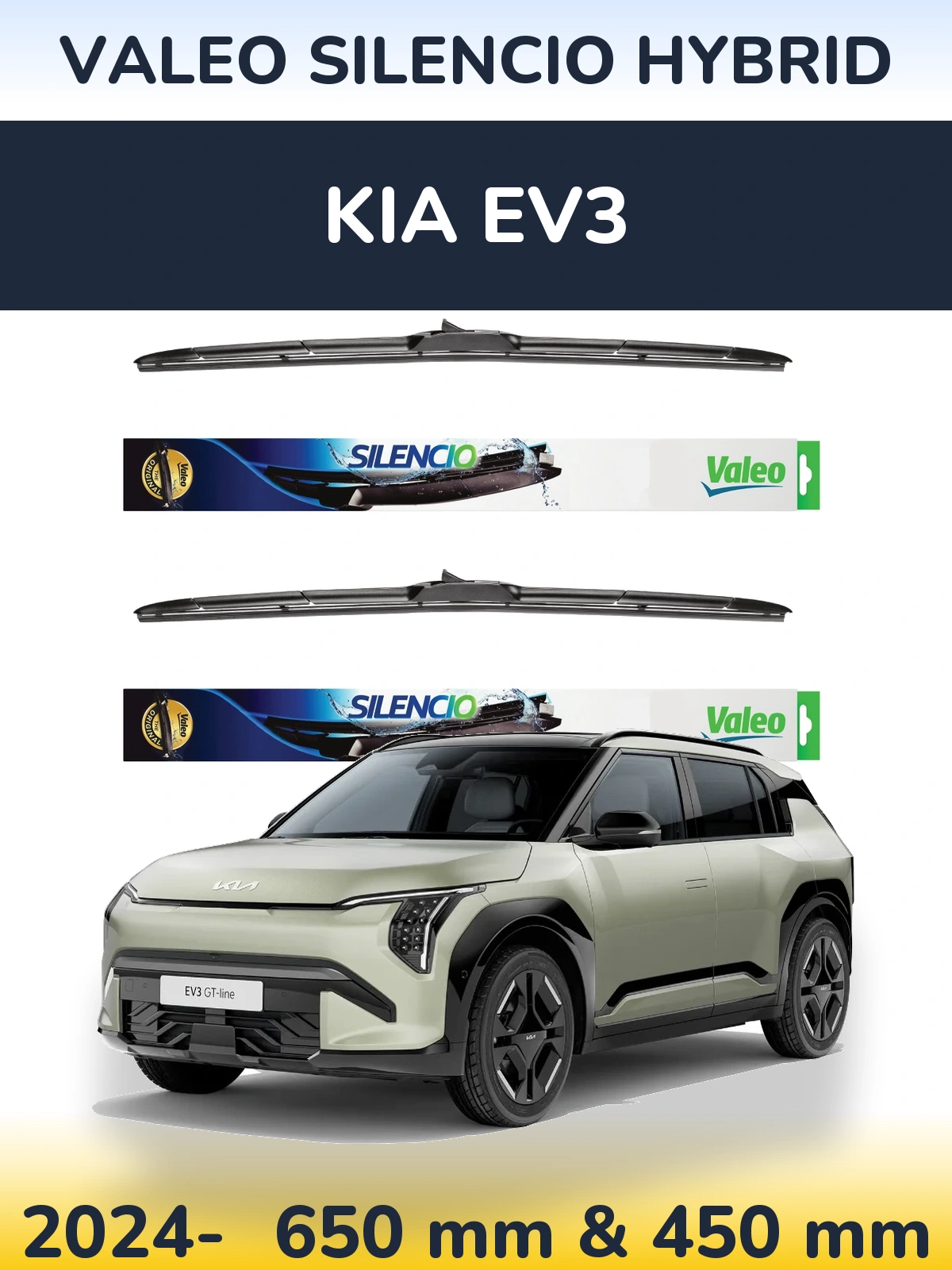Torkarblad Valeo Silencio Hybrid för KIA EV3