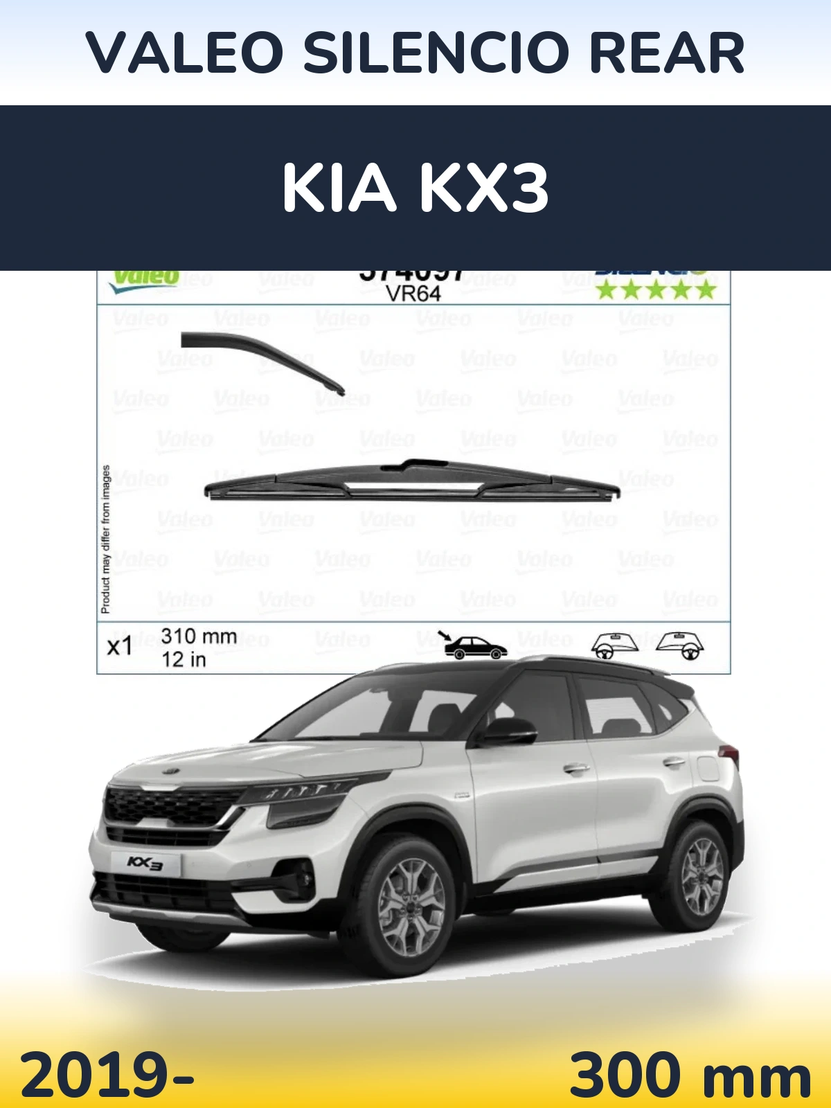 Torkarblad Valeo Silencio Rear för KIA KX3