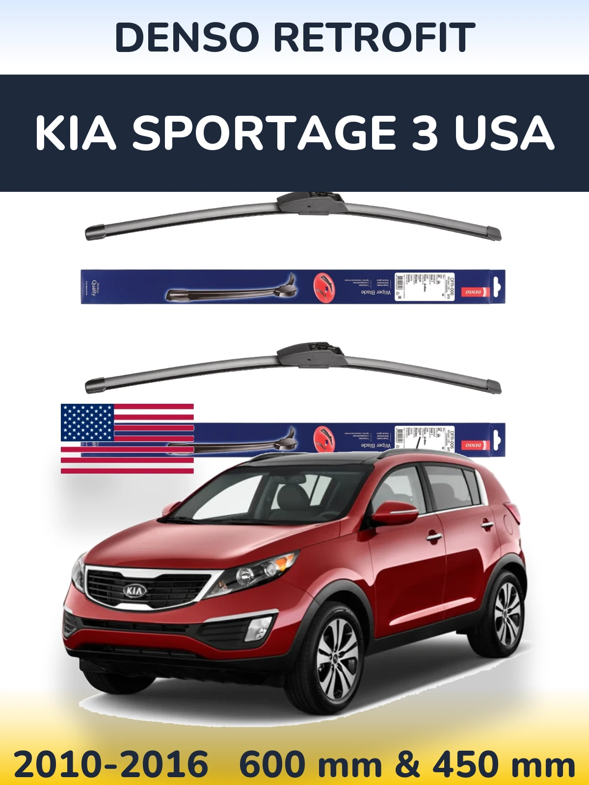 Torkarblad Denso Retrofit för KIA Sportage 3 USA