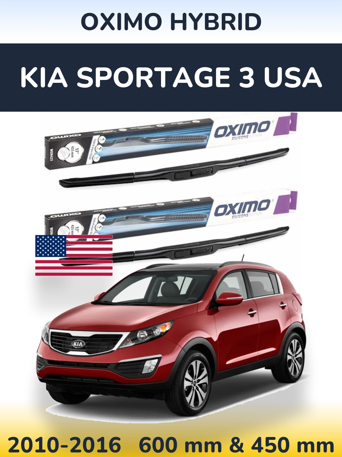 Torkarblad Oximo Hybrid för KIA Sportage 3 USA