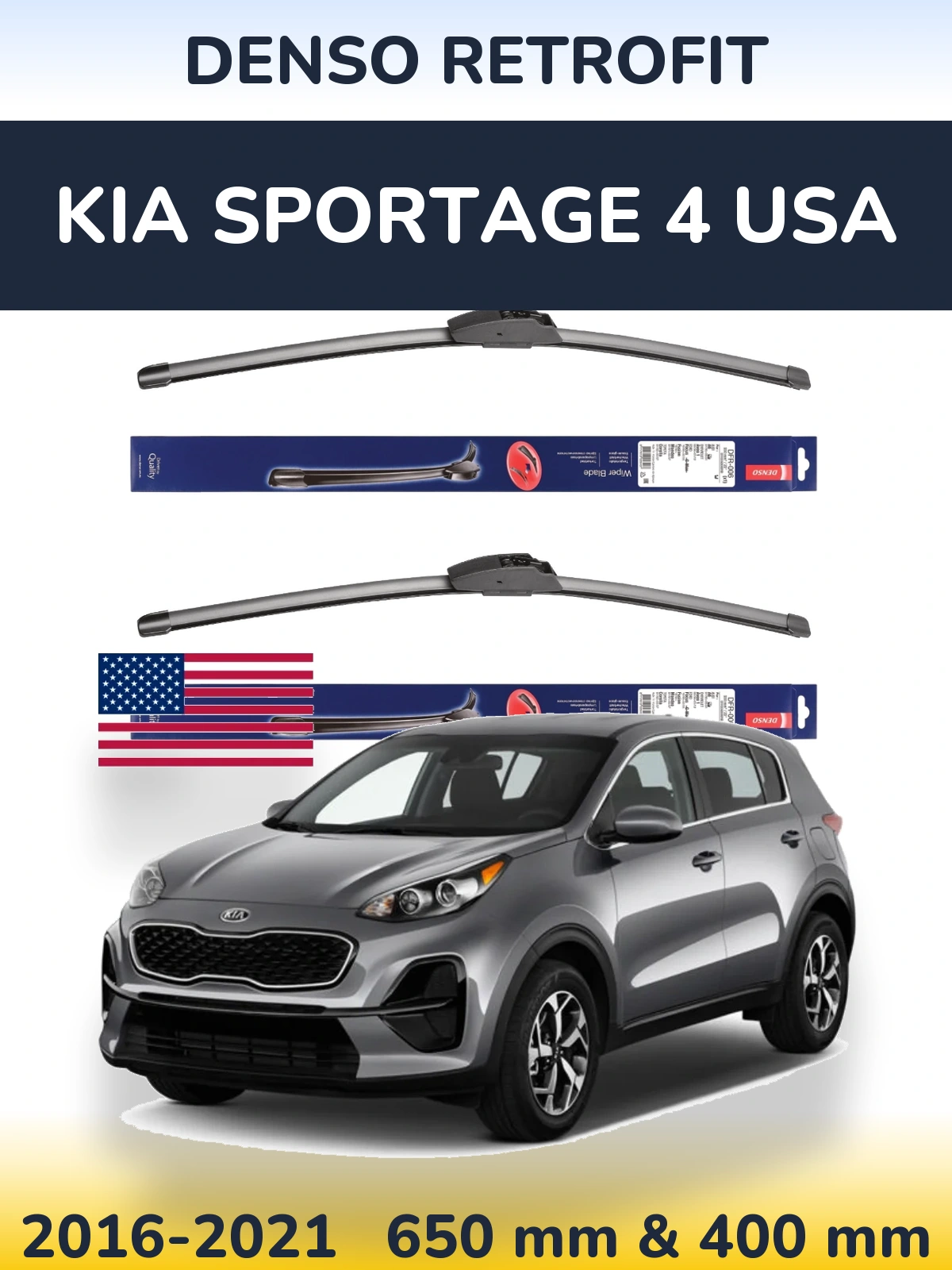 Torkarblad Denso Retrofit för KIA Sportage 4 USA