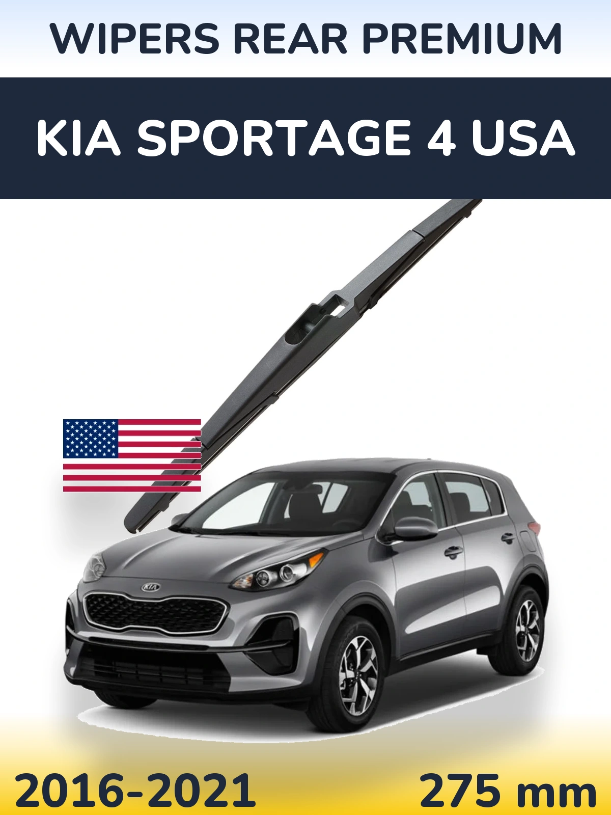Rear wiper blade WIPERS REAR PREMIUM 275 mm for KIA Sportage 4 USA 2016-2021