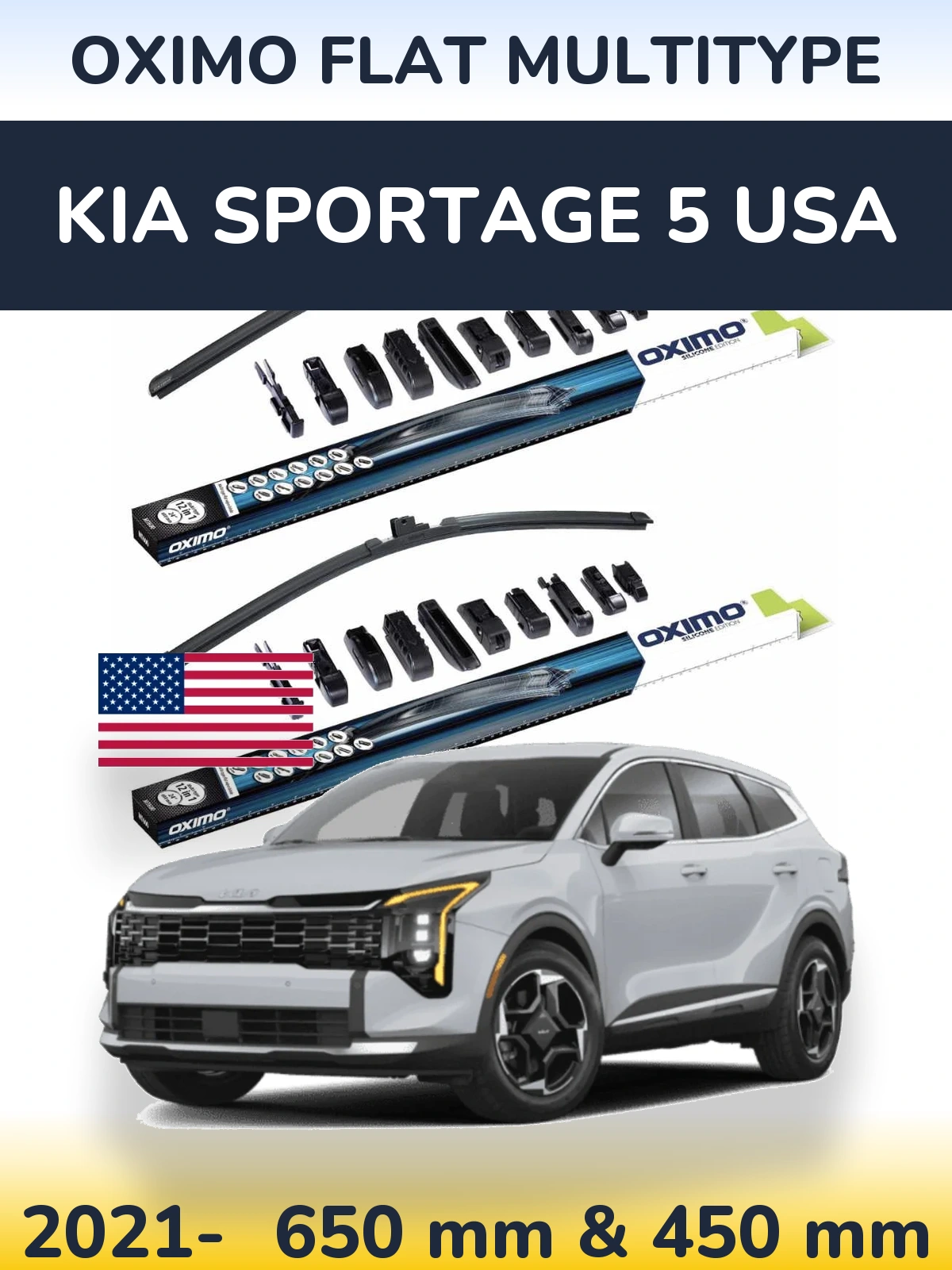 Torkarblad Oximo Flat MultiType för KIA Sportage 5 USA