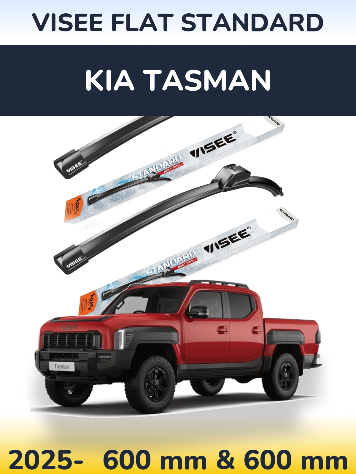 Torkarblad VISEE FLAT STANDARD för KIA Tasman