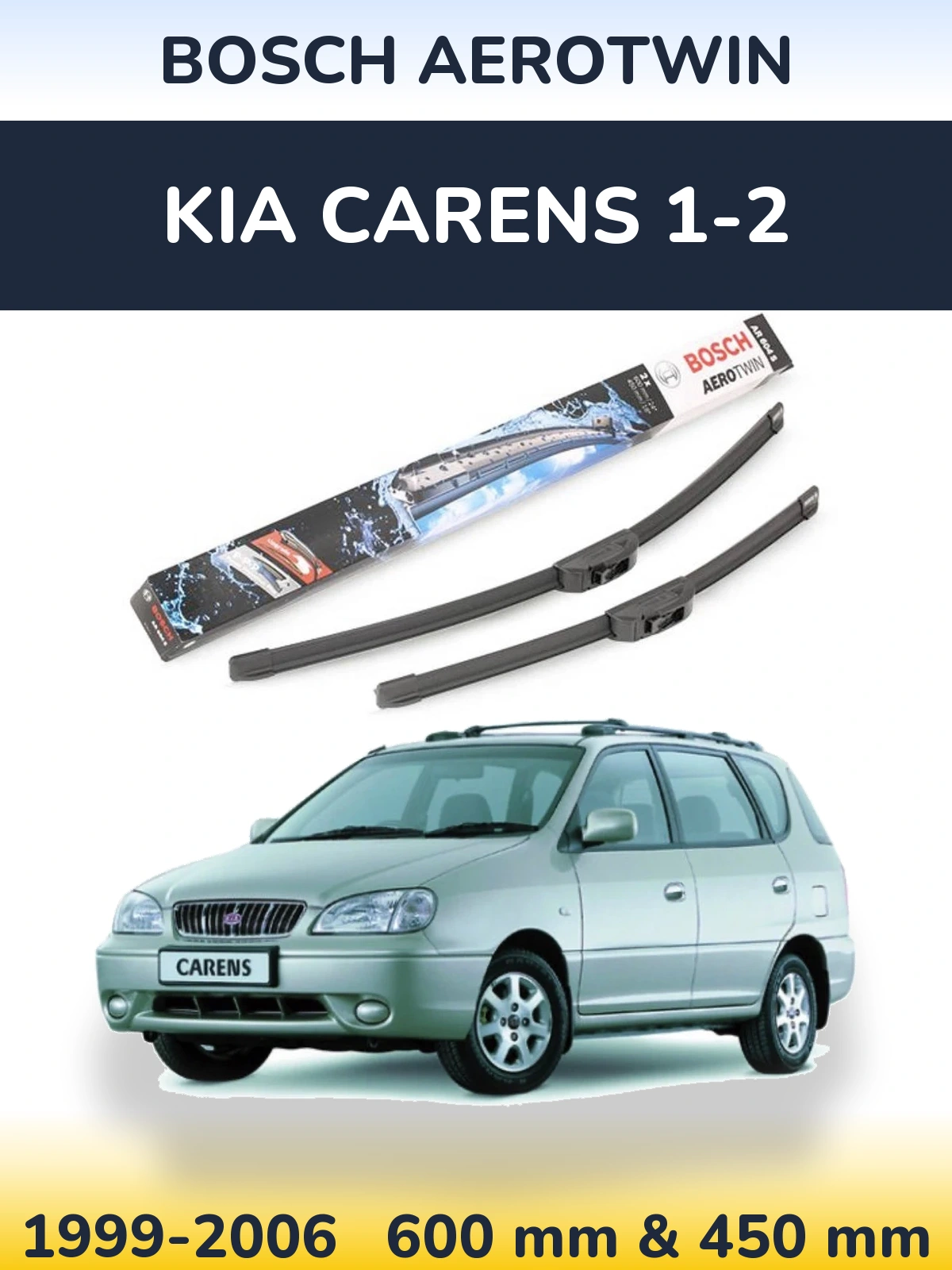Torkarblad BOSCH AeroTwin för KIA Carens 1-2