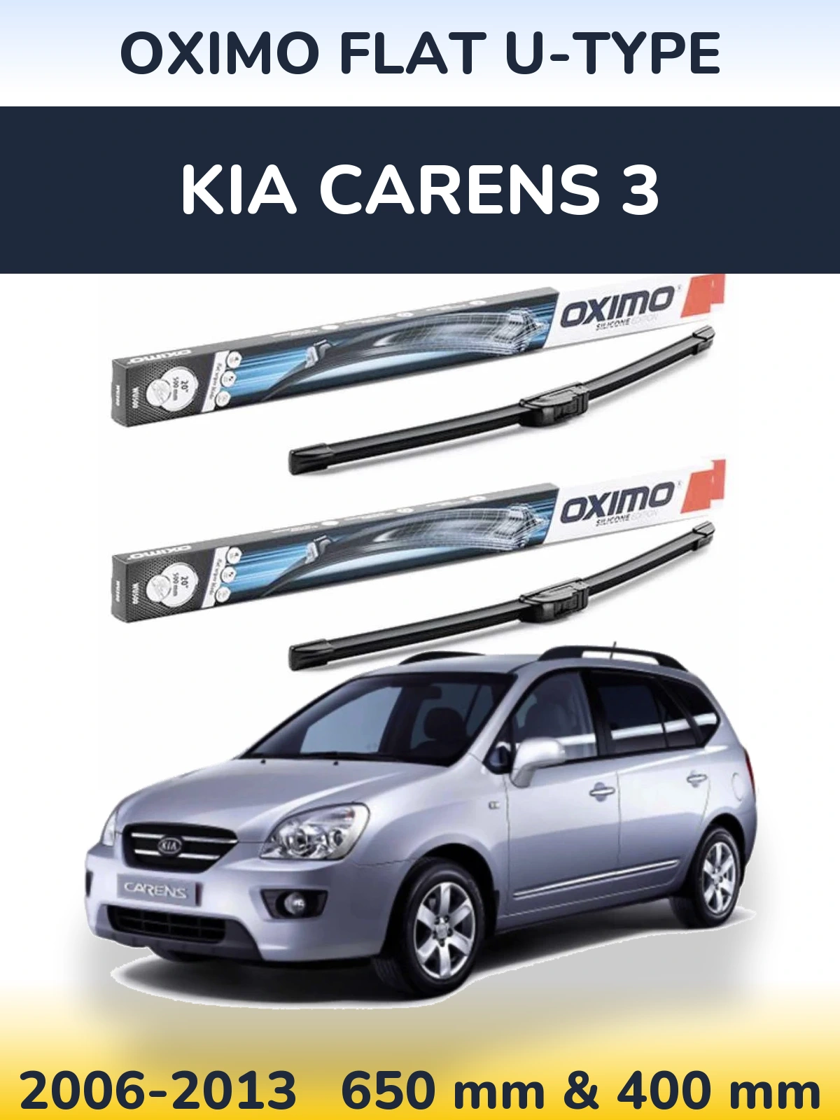 Torkarblad Oximo Flat U-type för KIA Carens 3