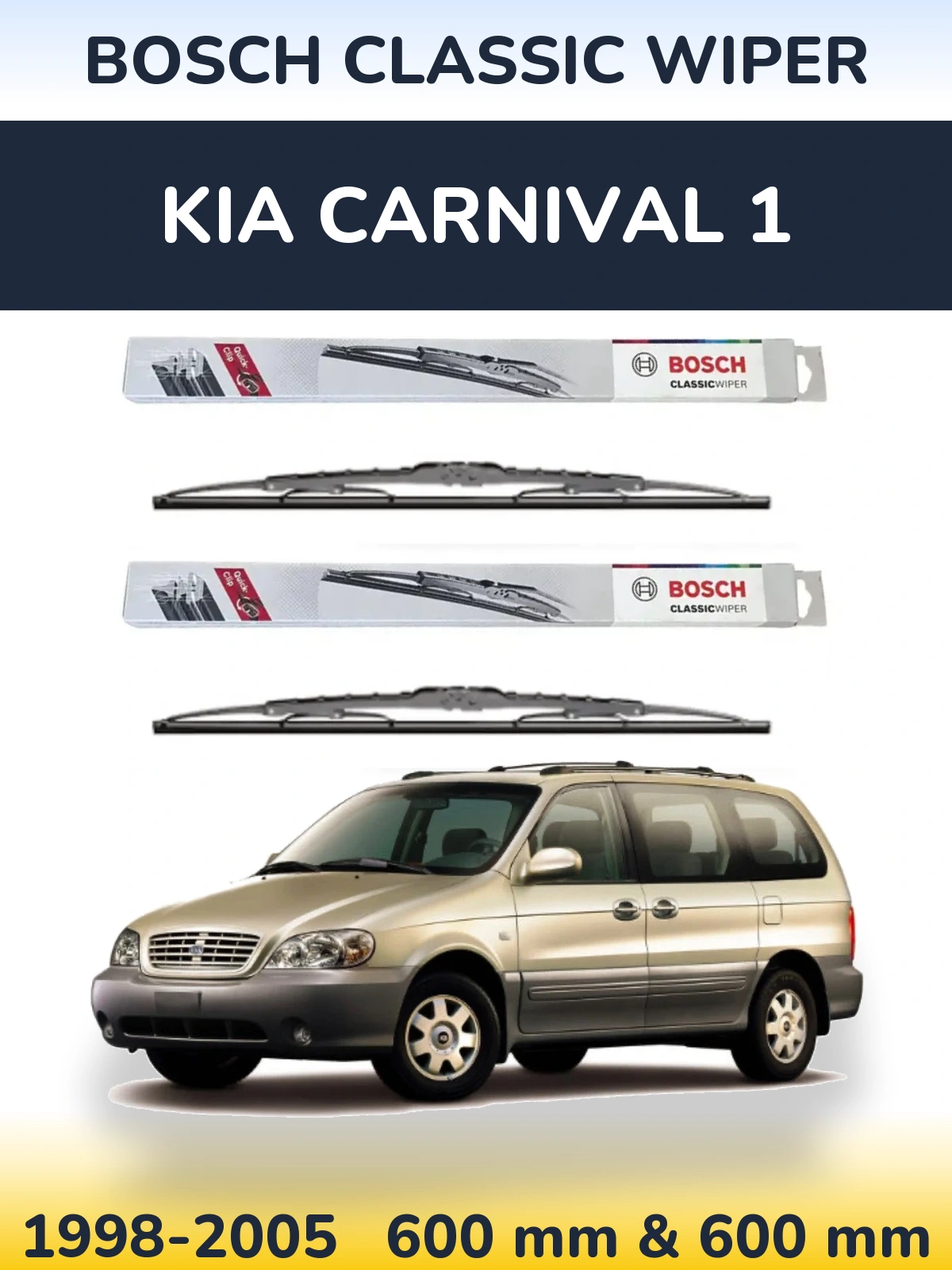 Torkarblad BOSCH Classic Wiper för KIA Carnival 1