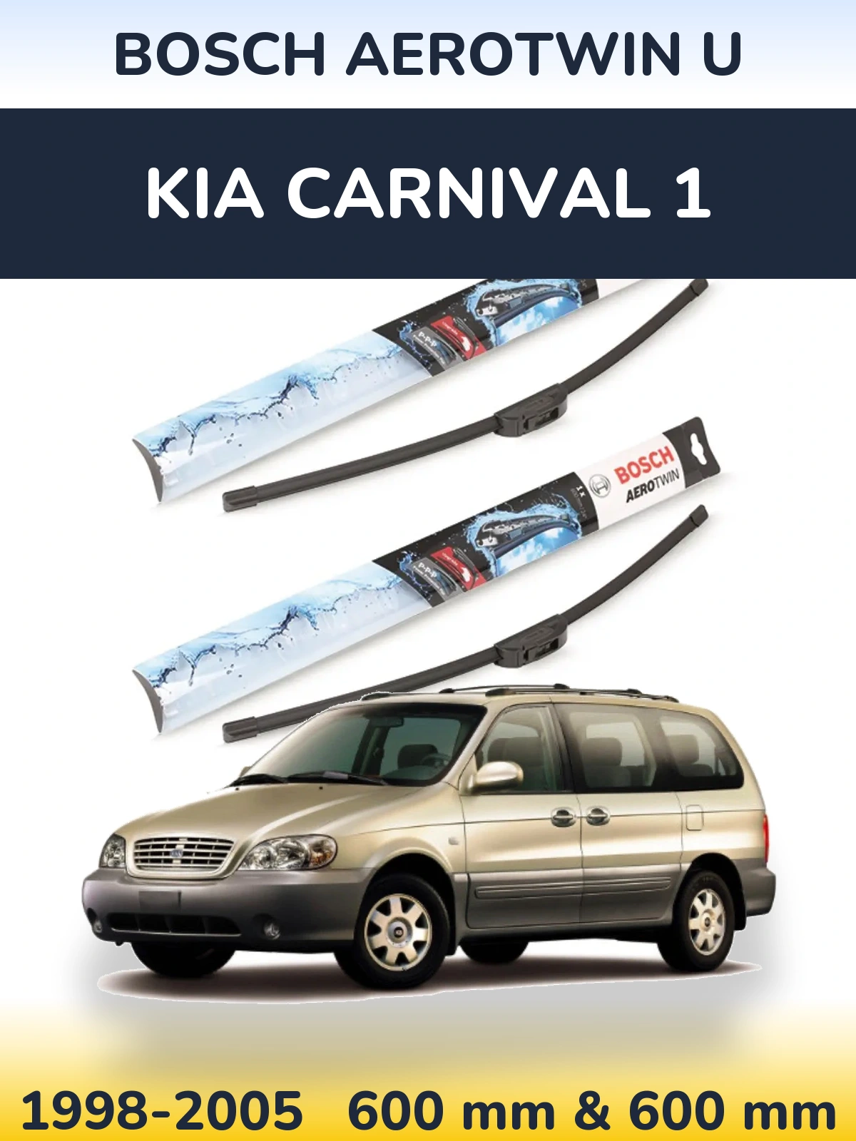 Torkarblad BOSCH AeroTwin U för KIA Carnival 1