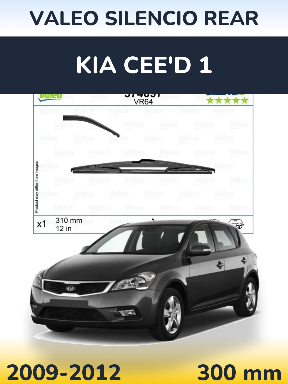 Torkarblad Valeo Silencio Rear för KIA Cee'd 1