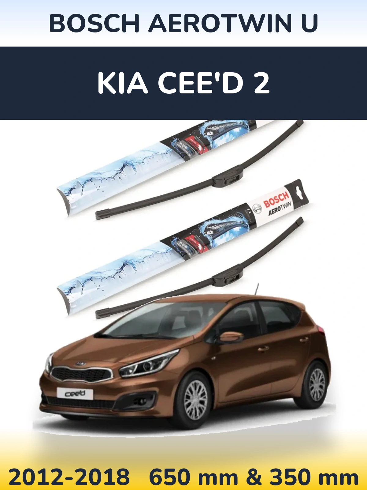 Torkarblad BOSCH AeroTwin U för KIA Cee'd 2