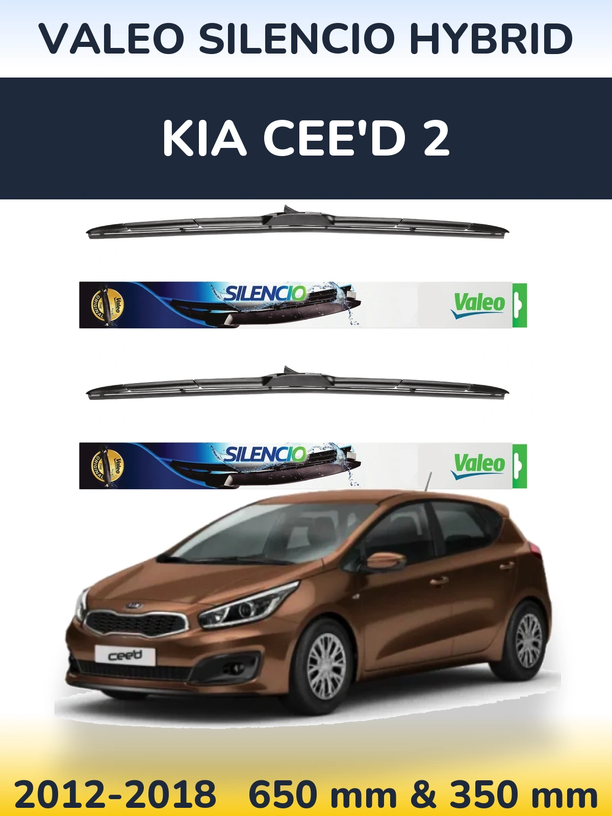 Torkarblad Valeo Silencio Hybrid för KIA Cee'd 2