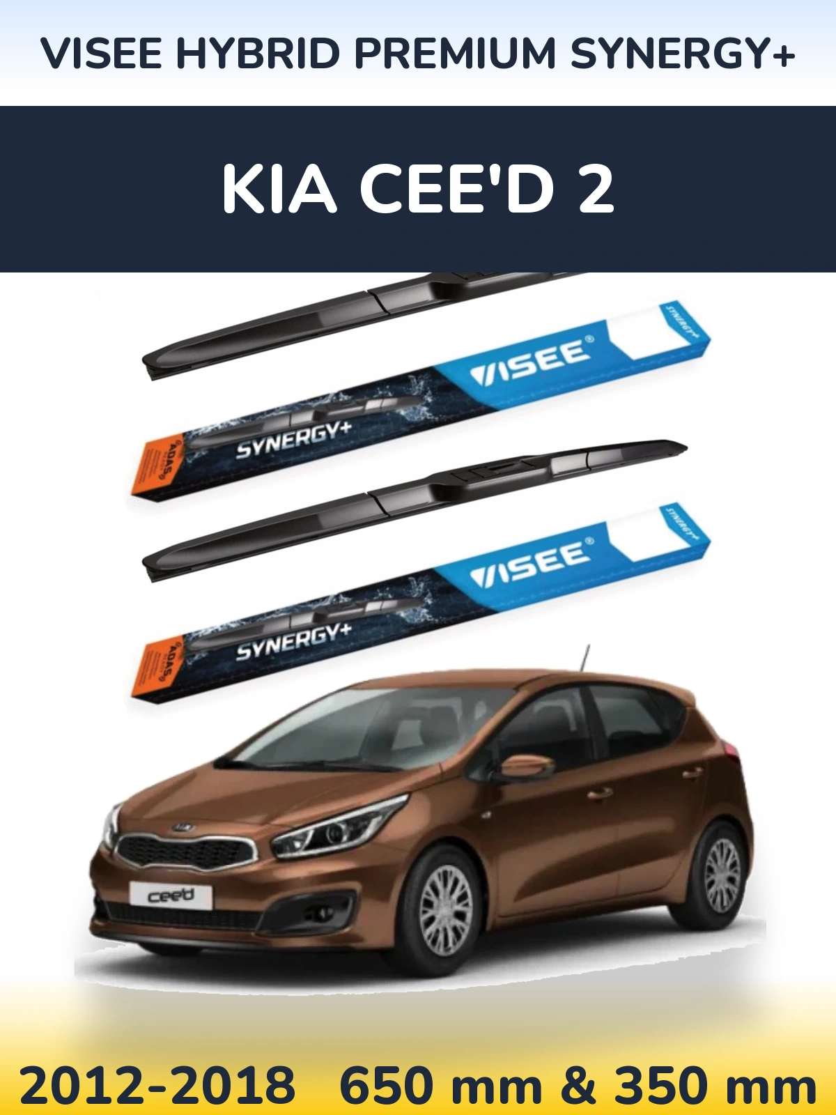 Torkarblad VISEE HYBRID PREMIUM SYNERGY+ för KIA Cee'd 2
