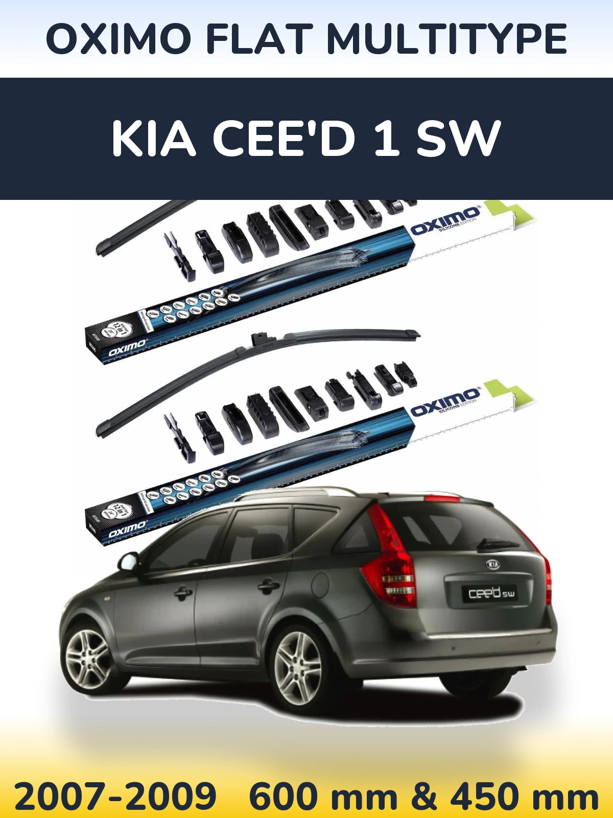 Torkarblad Oximo Flat MultiType för KIA Cee'd 1 SW