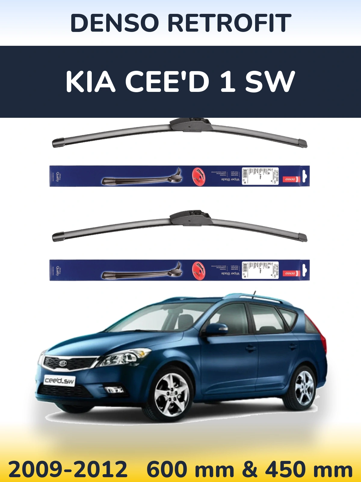 Torkarblad Denso Retrofit för KIA Cee'd 1 SW