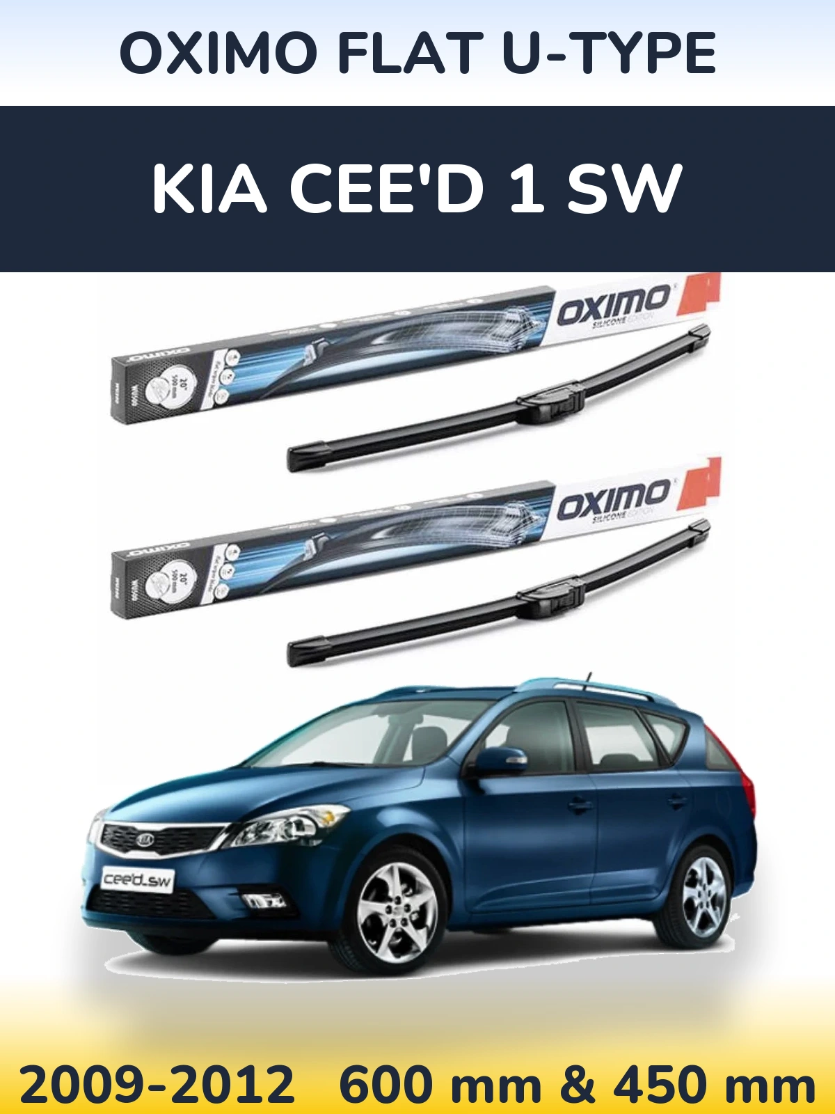 Torkarblad Oximo Flat U-type för KIA Cee'd 1 SW