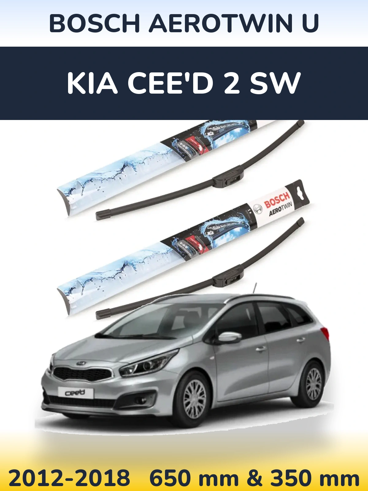 Torkarblad BOSCH AeroTwin U för KIA Cee'd 2 SW