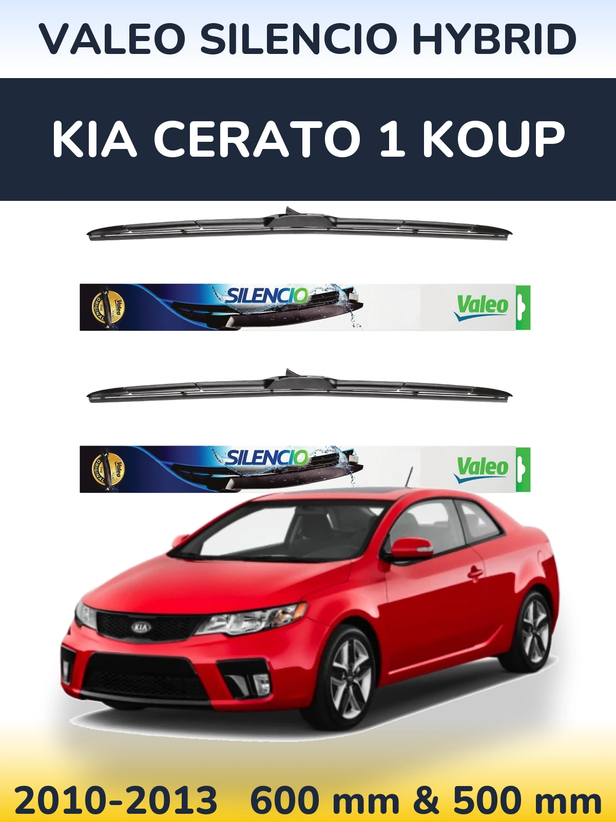Torkarblad Valeo Silencio Hybrid för KIA Cerato 1 Koup