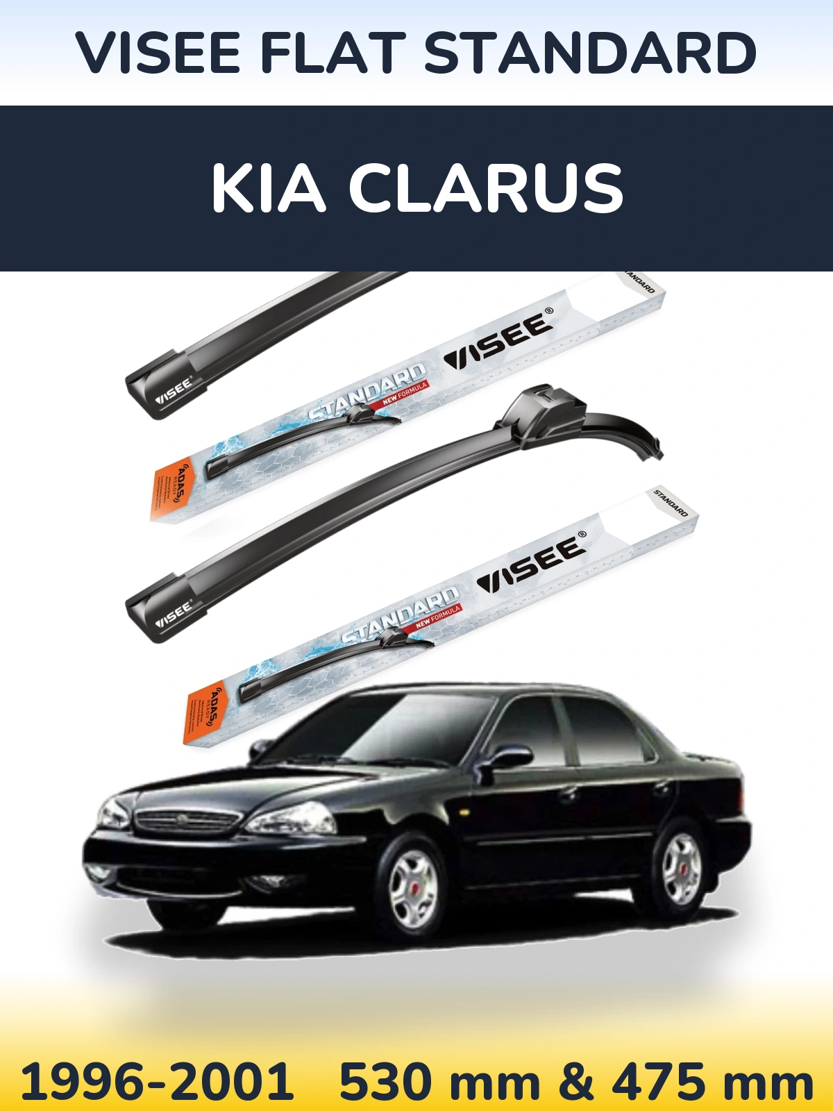 Torkarblad VISEE FLAT STANDARD för KIA Clarus