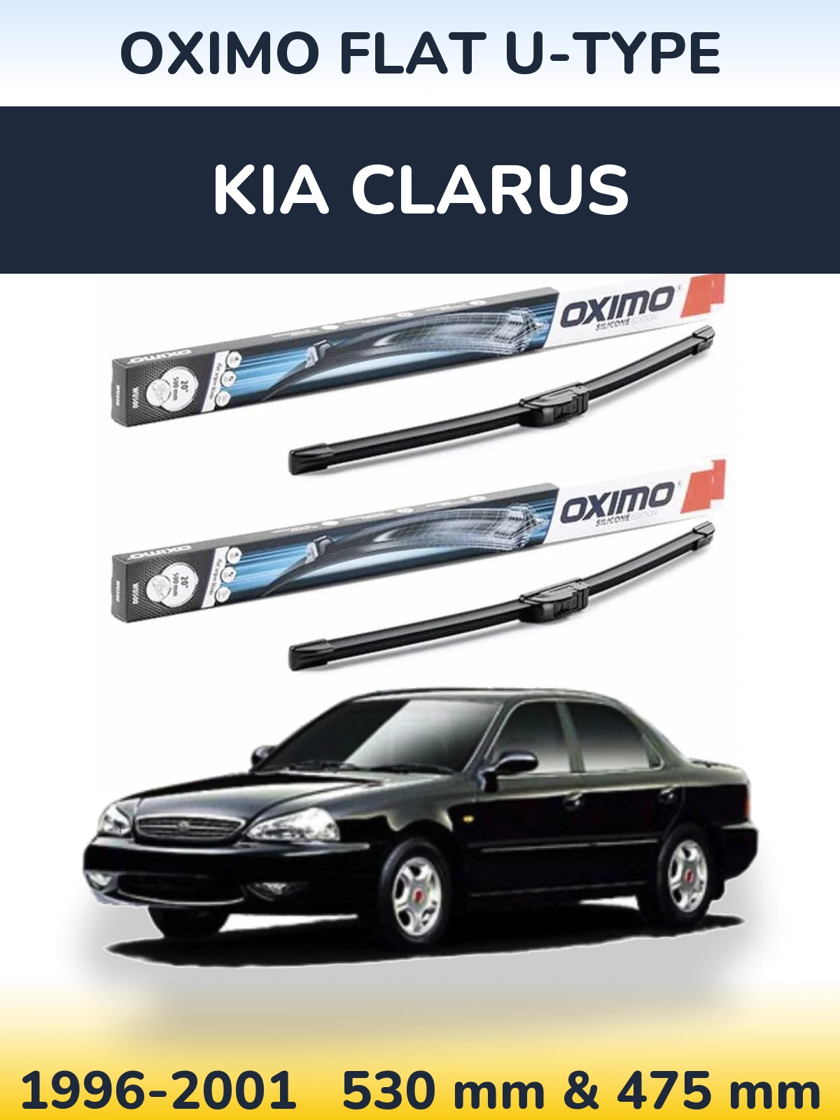 Torkarblad Oximo Flat U-type för KIA Clarus