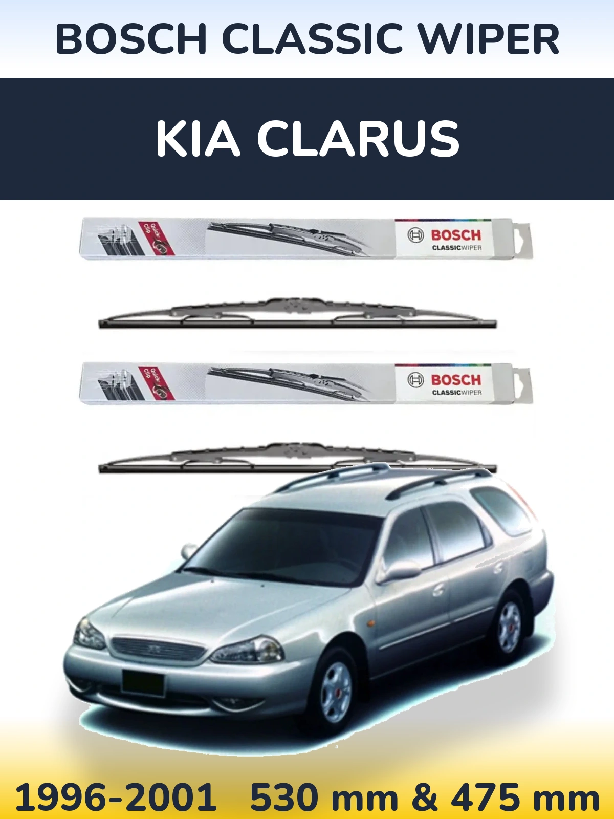 Torkarblad BOSCH Classic Wiper för KIA Clarus