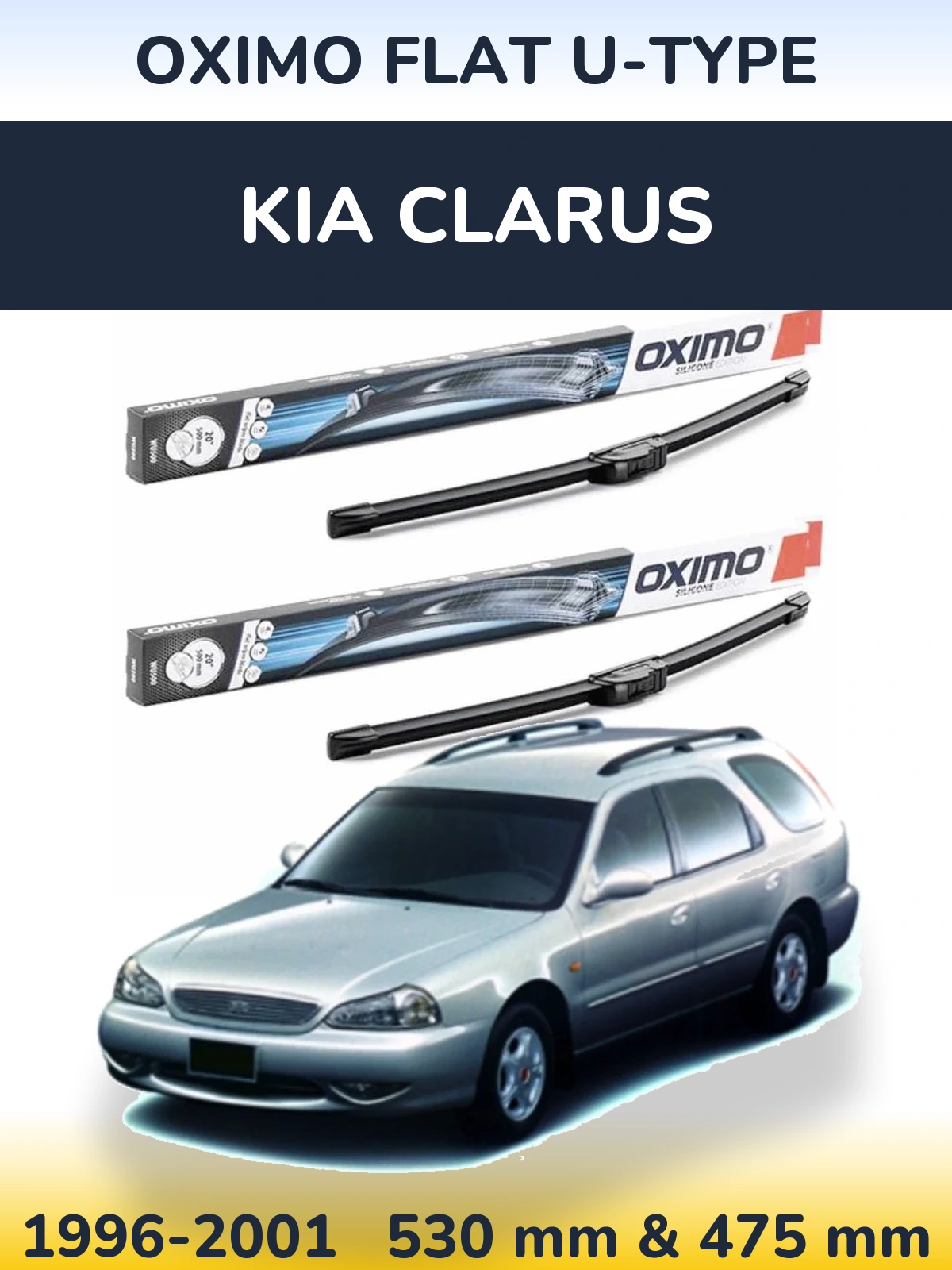 Torkarblad Oximo Flat U-type för KIA Clarus