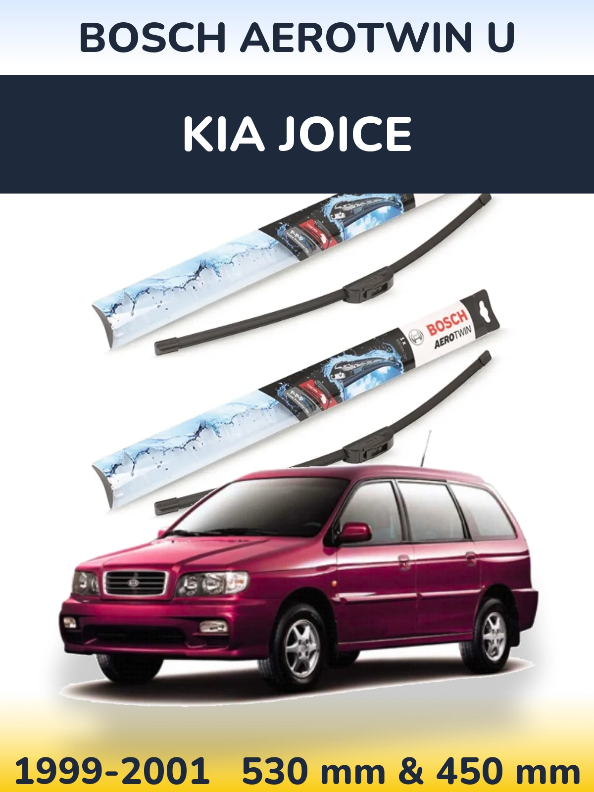 Torkarblad BOSCH AeroTwin U för KIA Joice