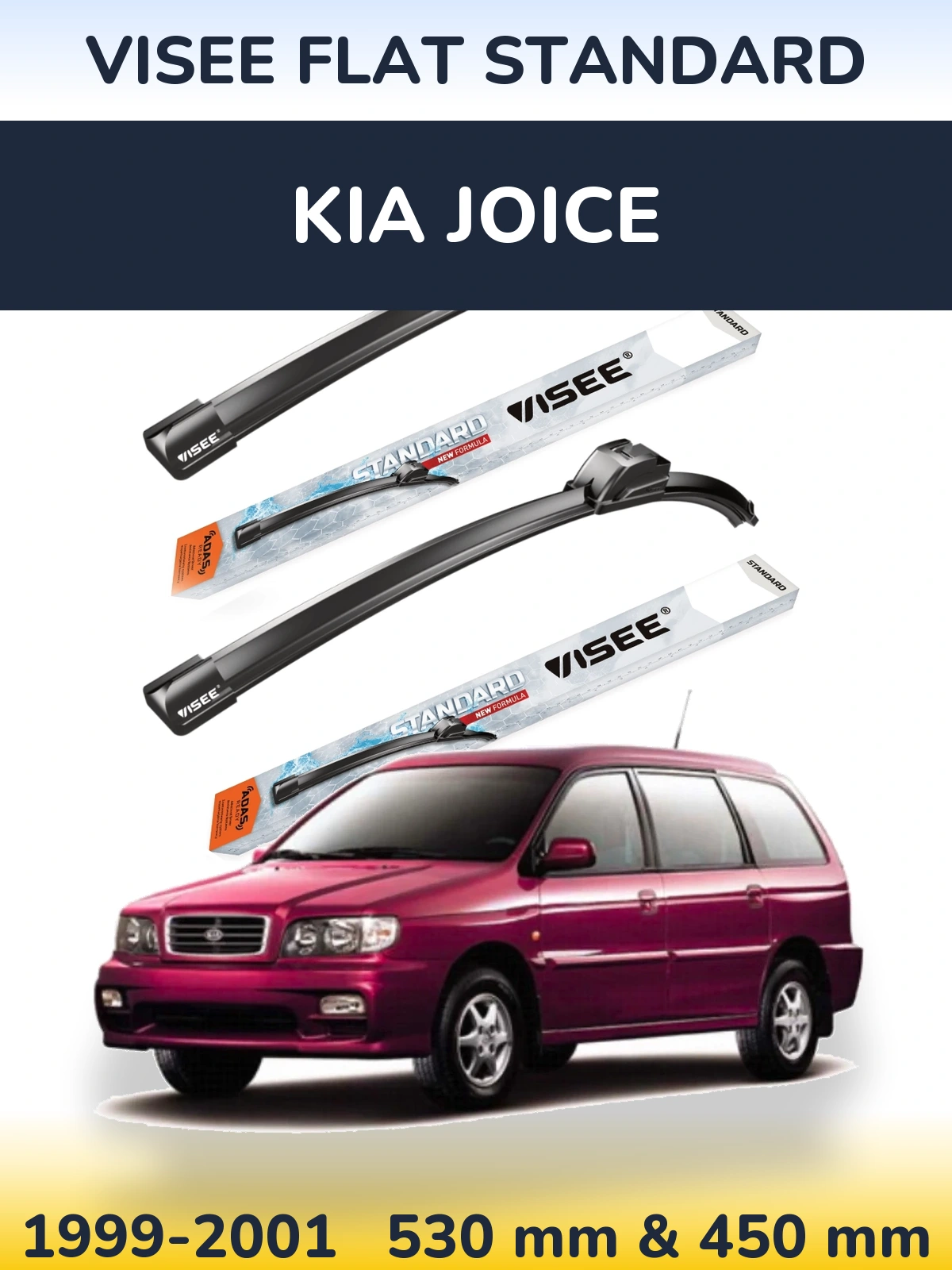 Torkarblad VISEE FLAT STANDARD för KIA Joice