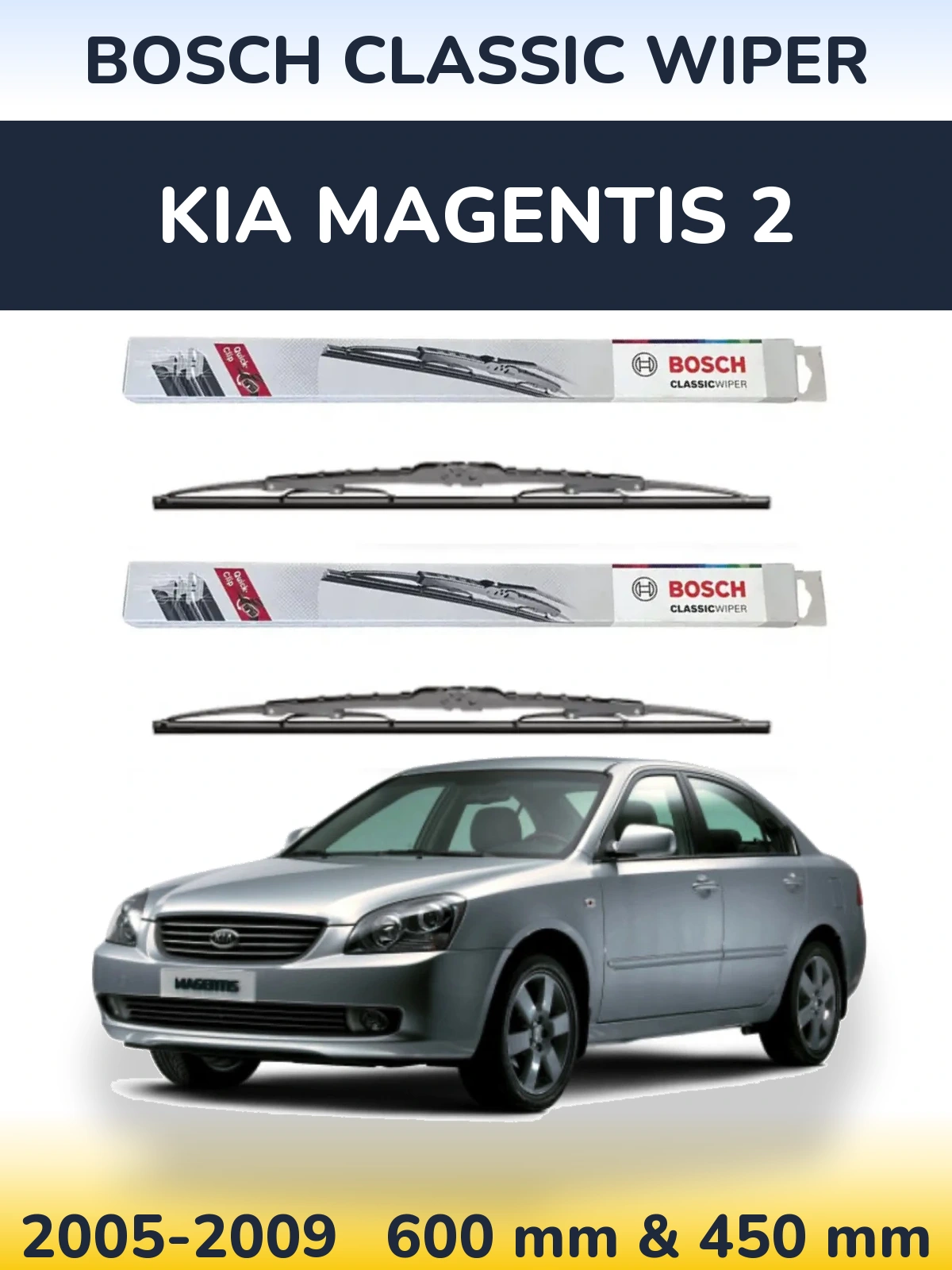 Torkarblad BOSCH Classic Wiper för KIA Magentis 2