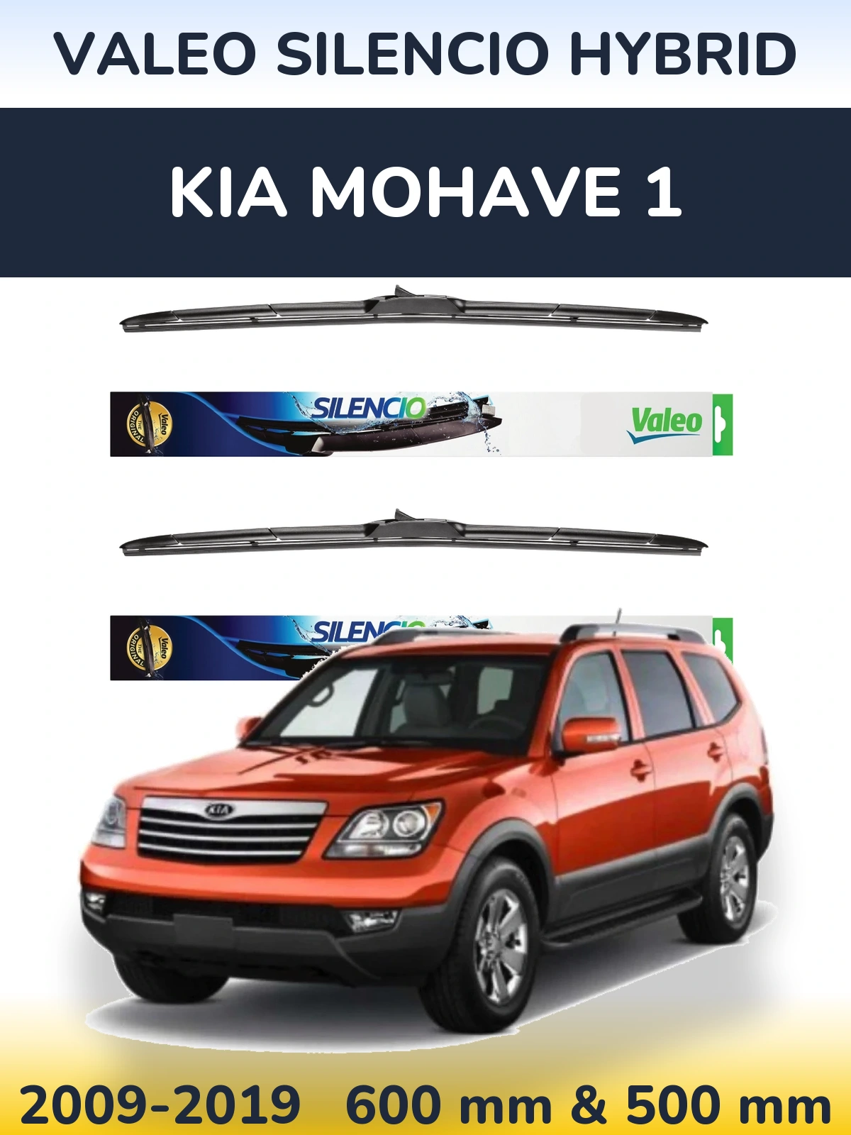 Torkarblad Valeo Silencio Hybrid för KIA Mohave 1