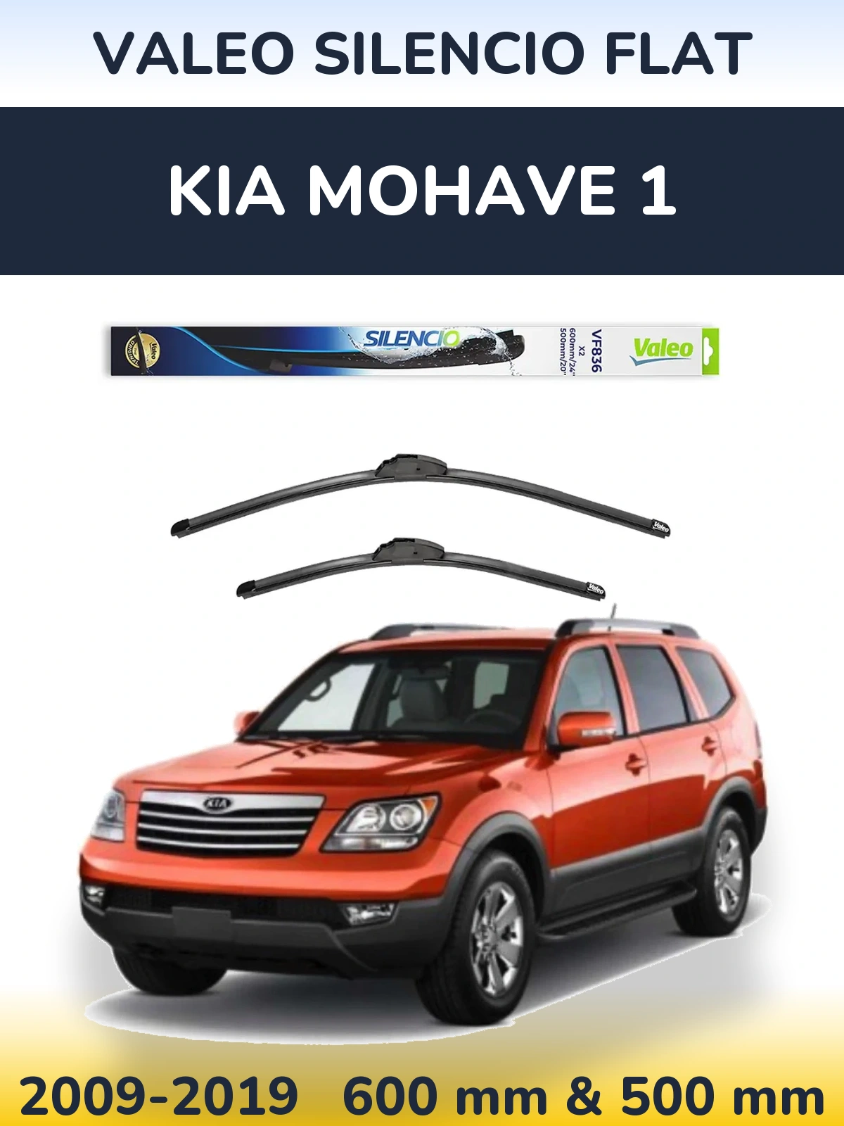 Torkarblad Valeo Silencio Flat för KIA Mohave 1