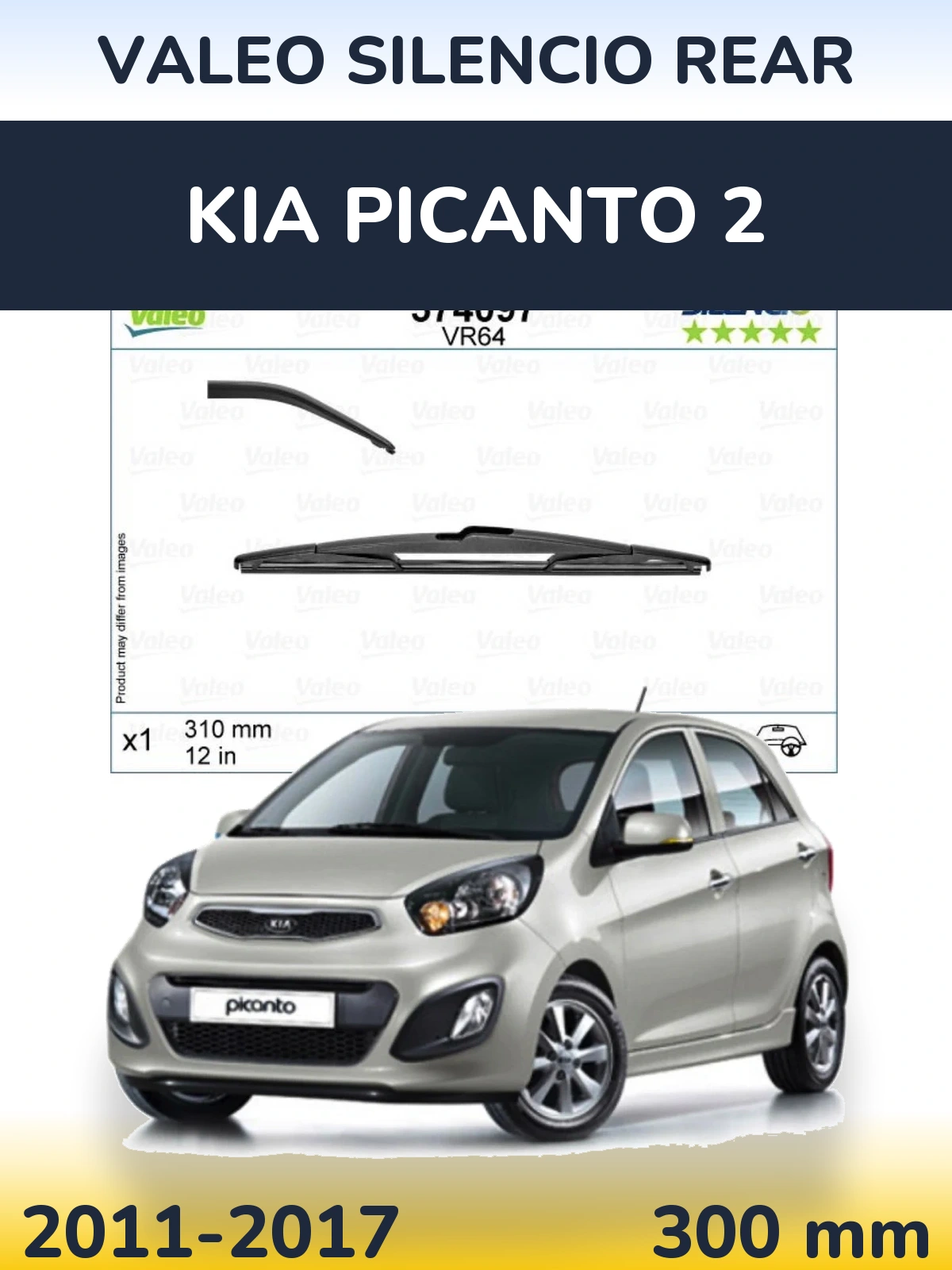 Torkarblad Valeo Silencio Rear för KIA Picanto 2