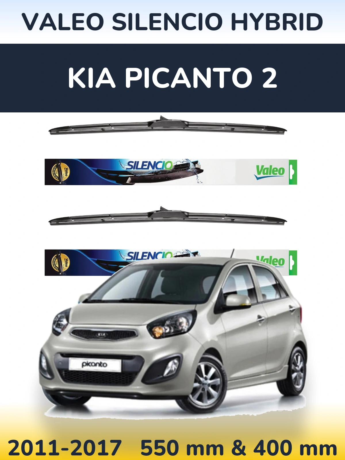 Torkarblad Valeo Silencio Hybrid för KIA Picanto 2