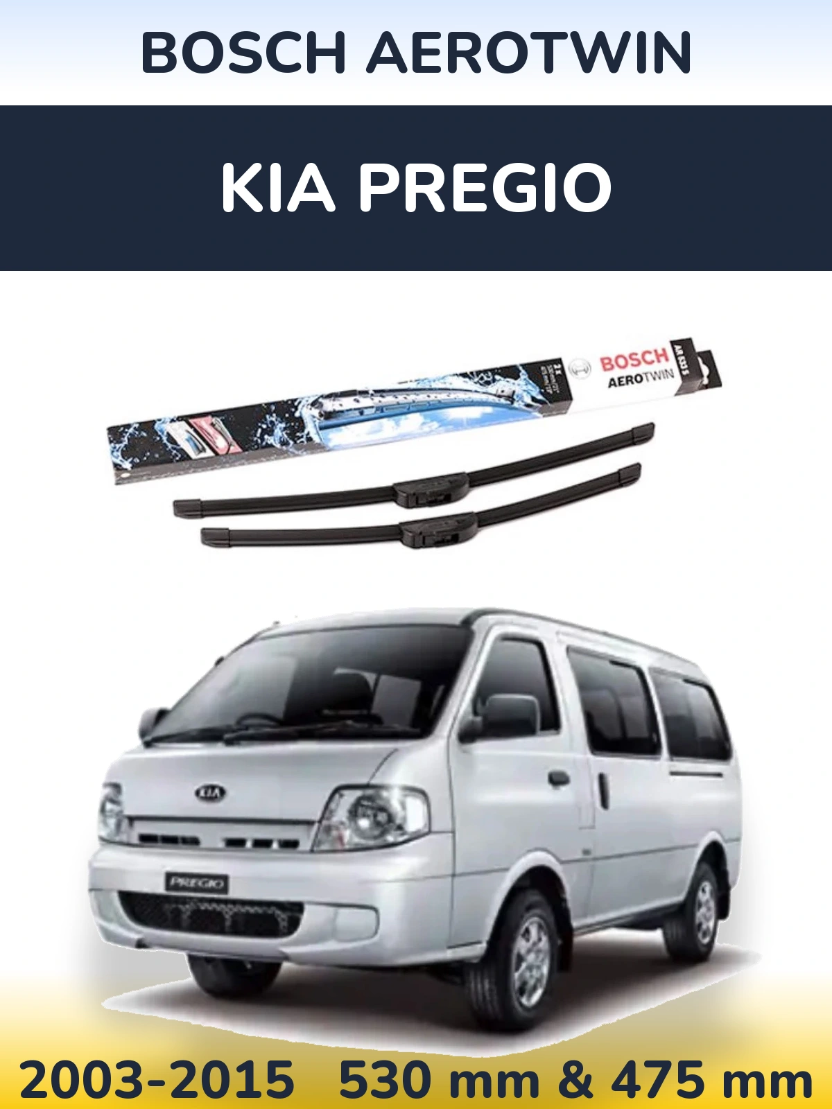 Torkarblad BOSCH AeroTwin för KIA Pregio