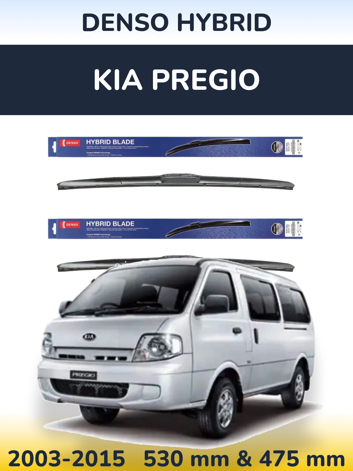 Torkarblad Denso Hybrid för KIA Pregio