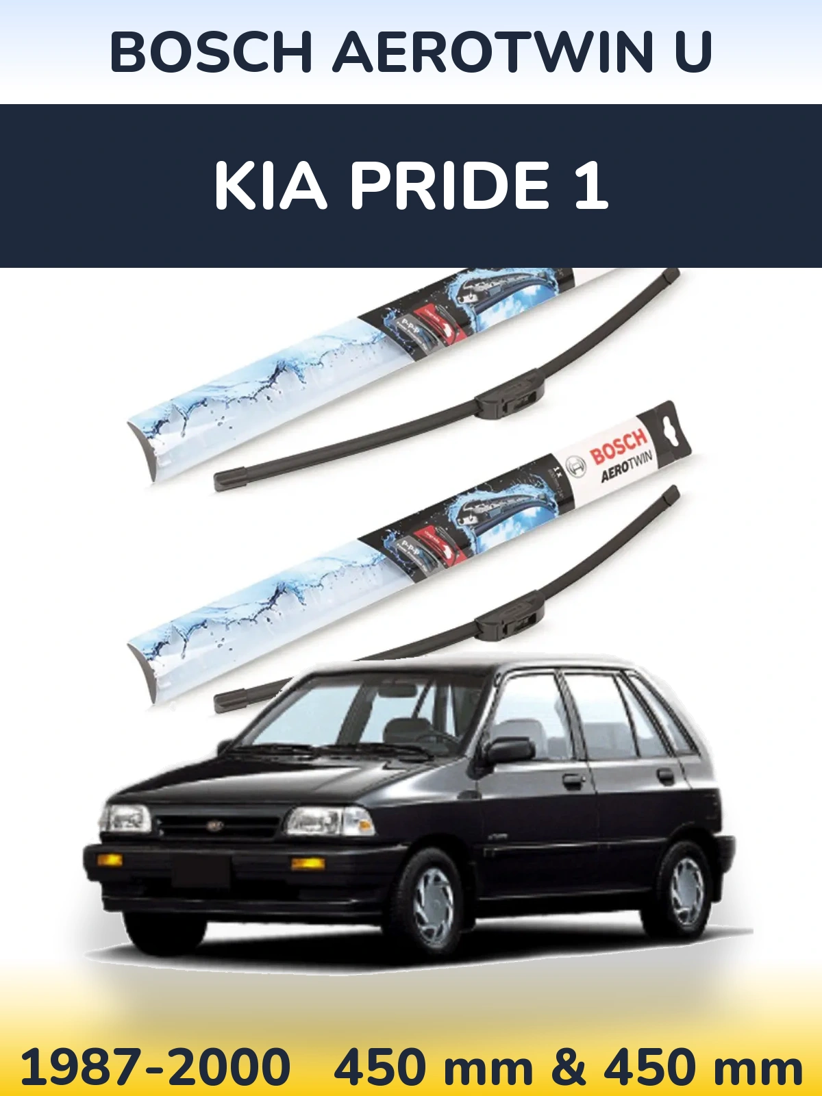 Torkarblad BOSCH AeroTwin U för KIA Pride 1