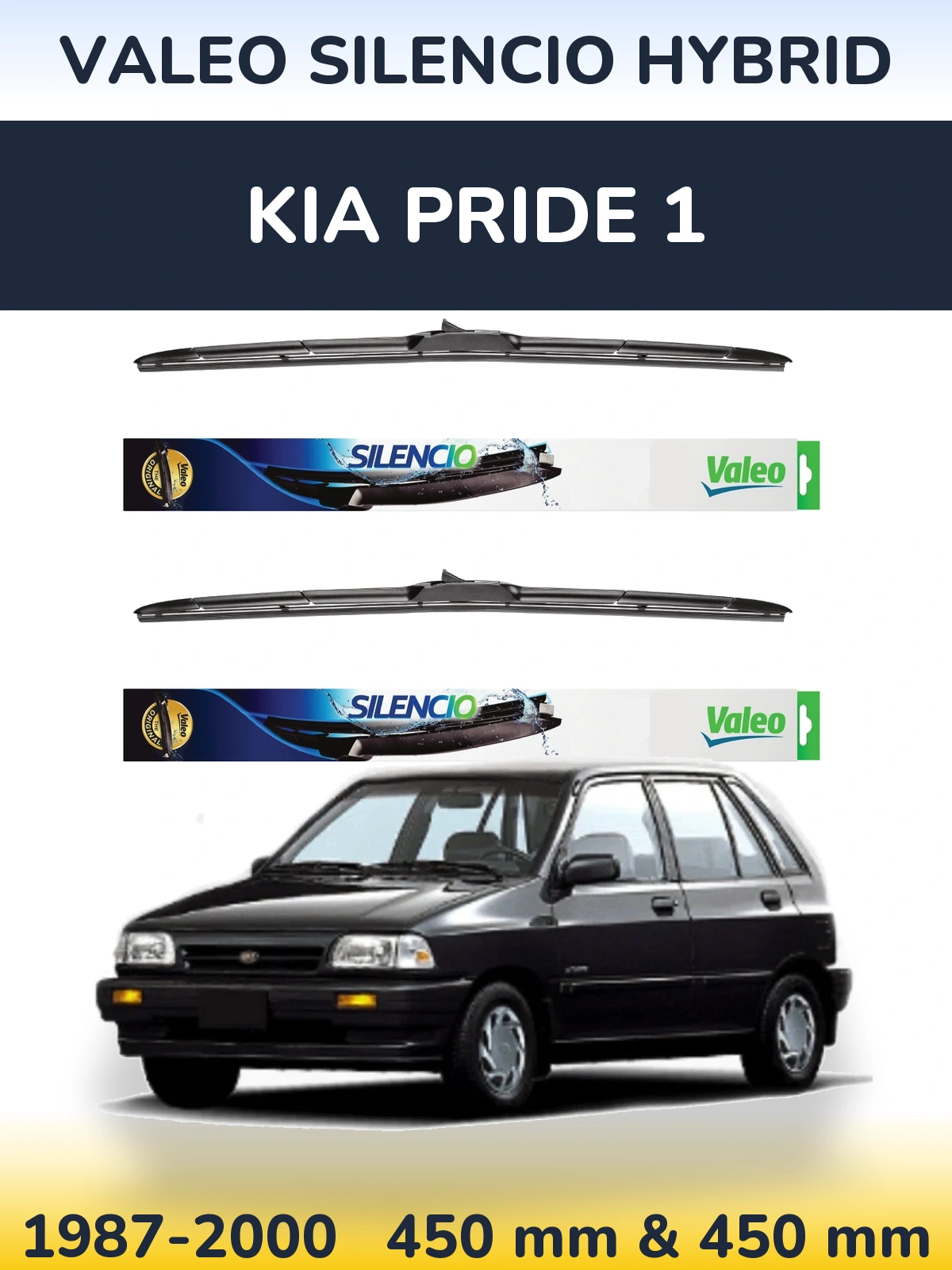 Torkarblad Valeo Silencio Hybrid för KIA Pride 1