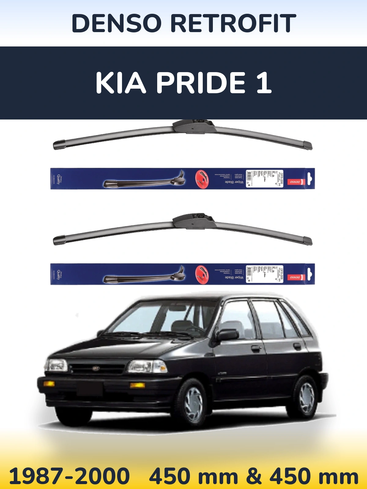 Torkarblad Denso Retrofit för KIA Pride 1