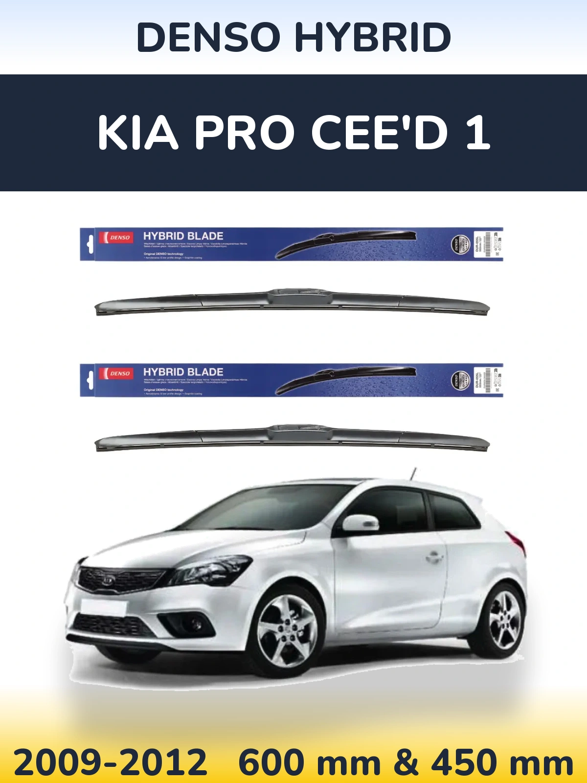 Torkarblad Denso Hybrid för KIA Pro Cee'd 1
