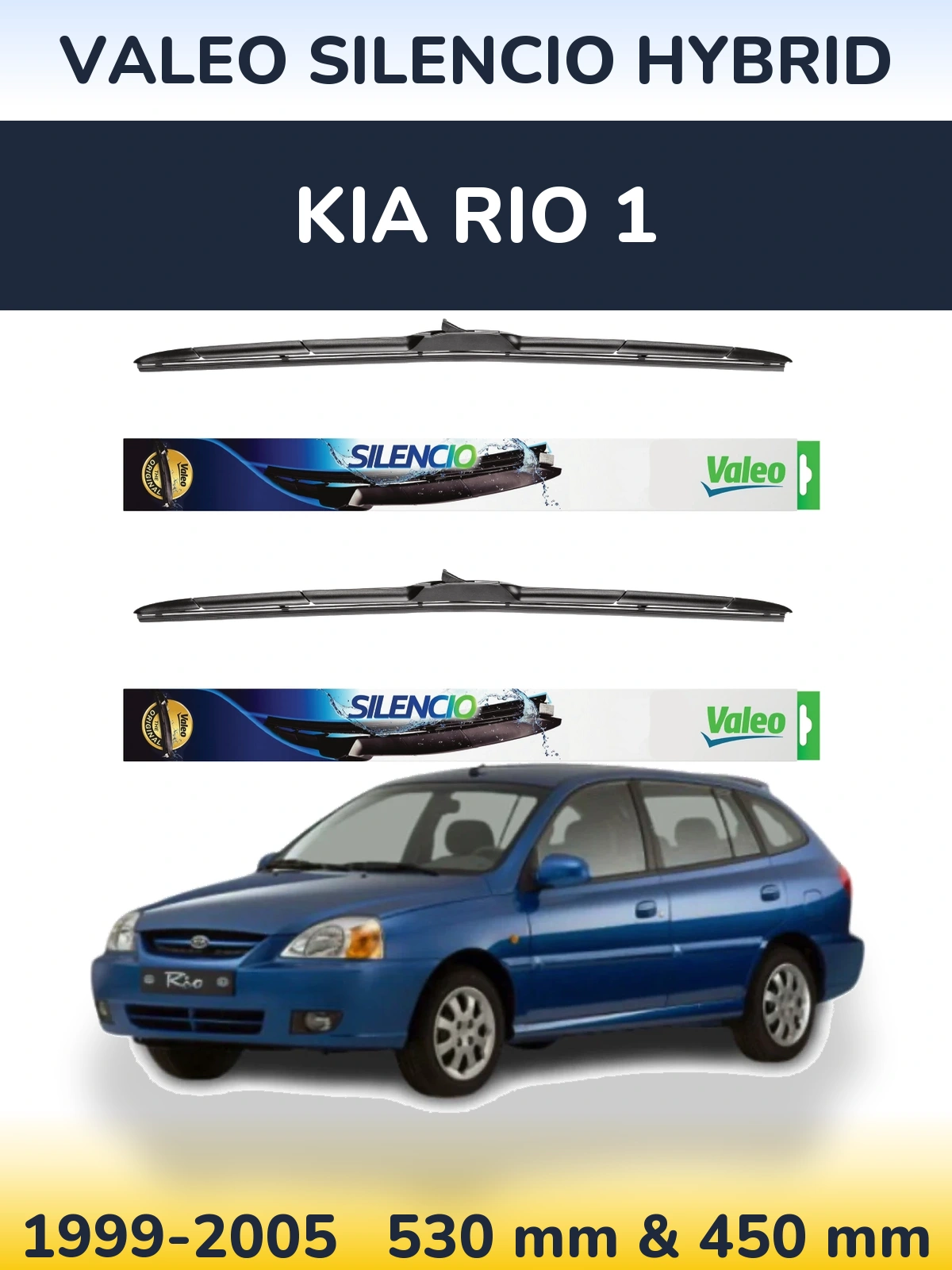 Torkarblad Valeo Silencio Hybrid för KIA Rio 1