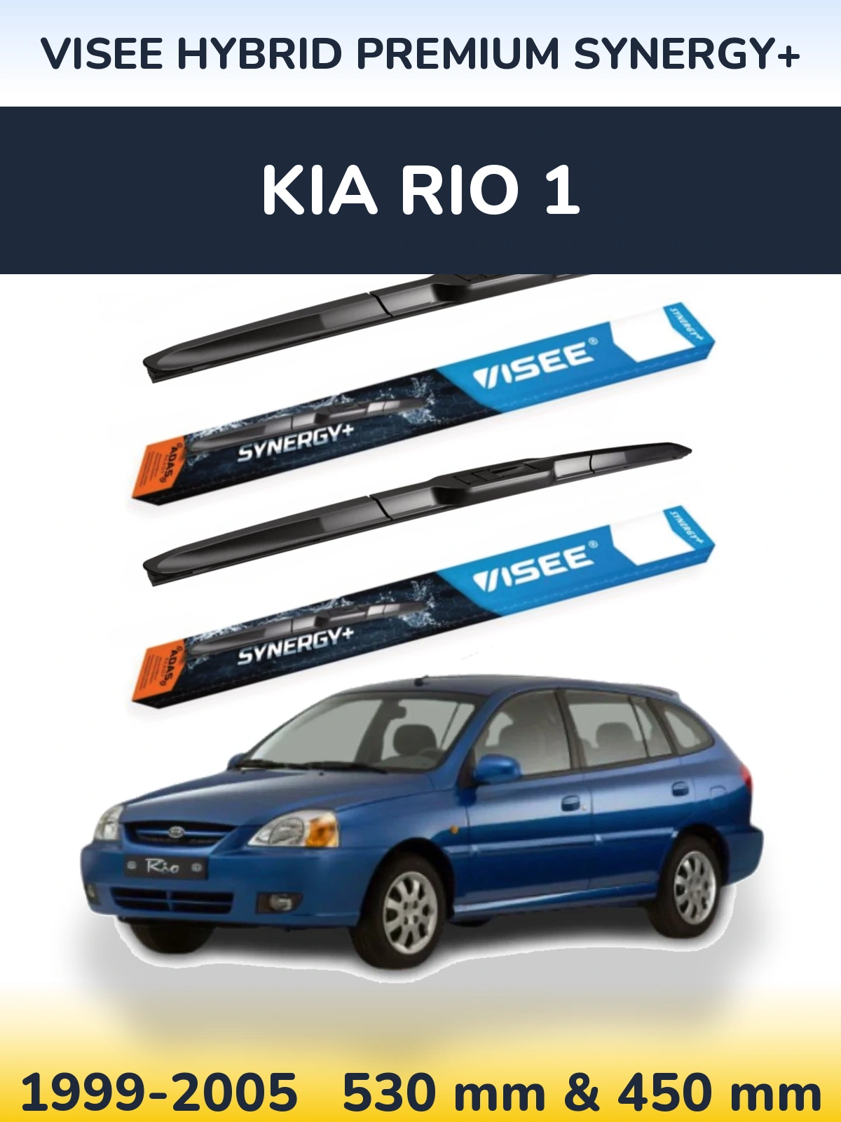Torkarblad VISEE HYBRID PREMIUM SYNERGY+ för KIA Rio 1
