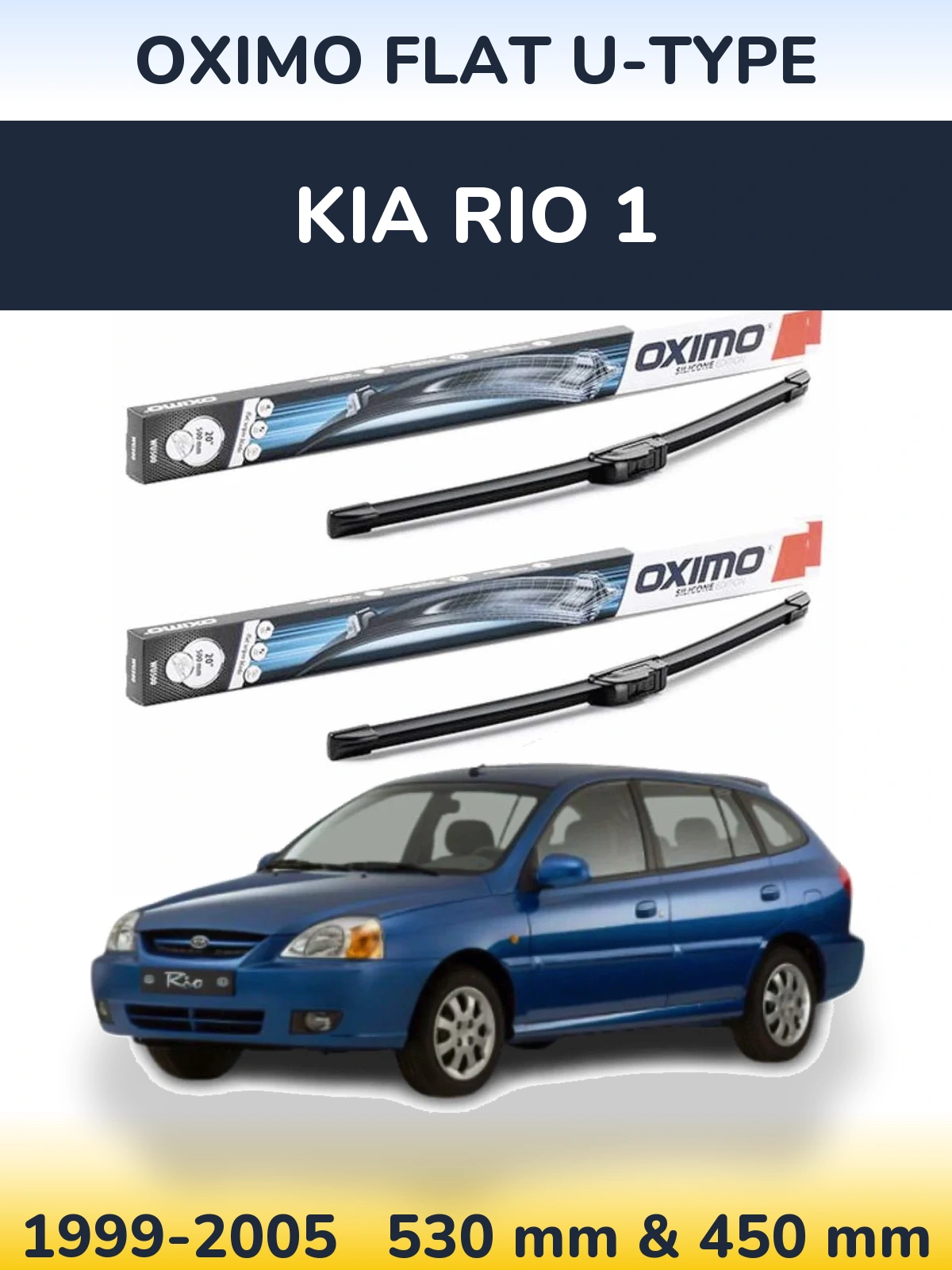 Torkarblad Oximo Flat U-type för KIA Rio 1