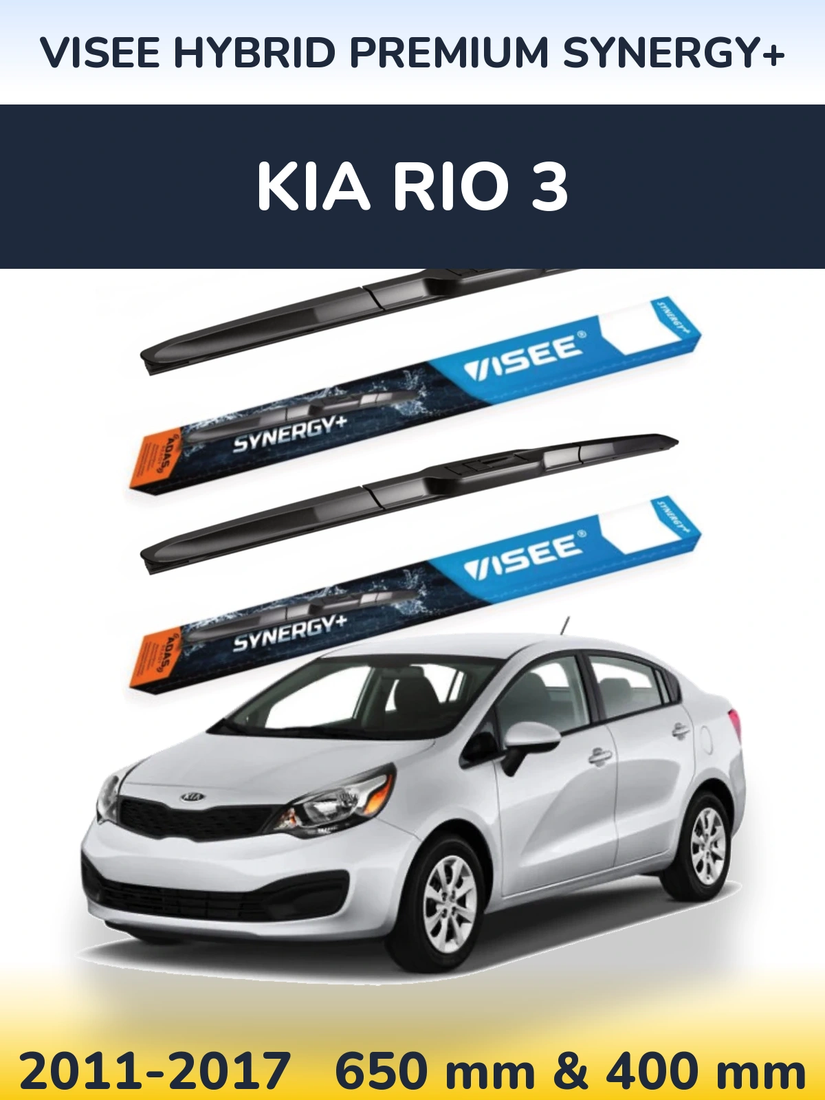 Torkarblad VISEE HYBRID PREMIUM SYNERGY+ för KIA Rio 3