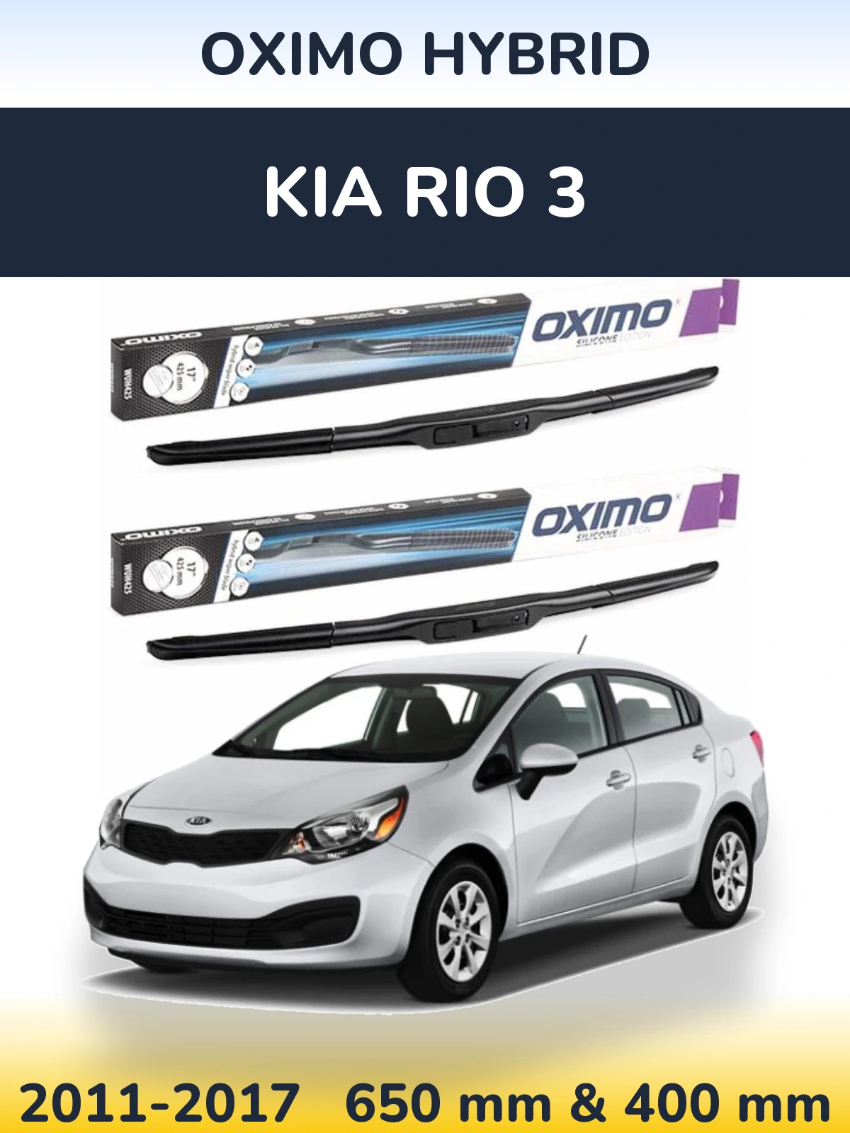 Torkarblad Oximo Hybrid för KIA Rio 3