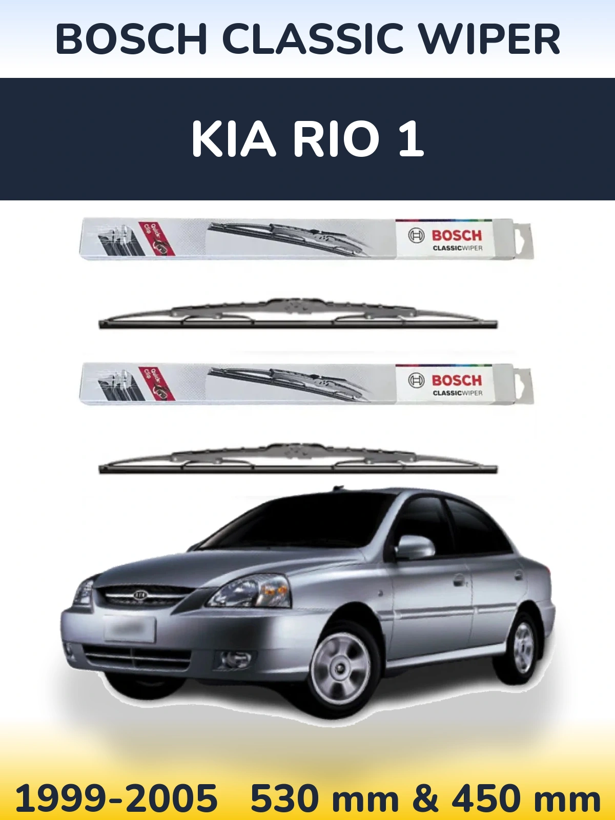 Torkarblad BOSCH Classic Wiper för KIA Rio 1