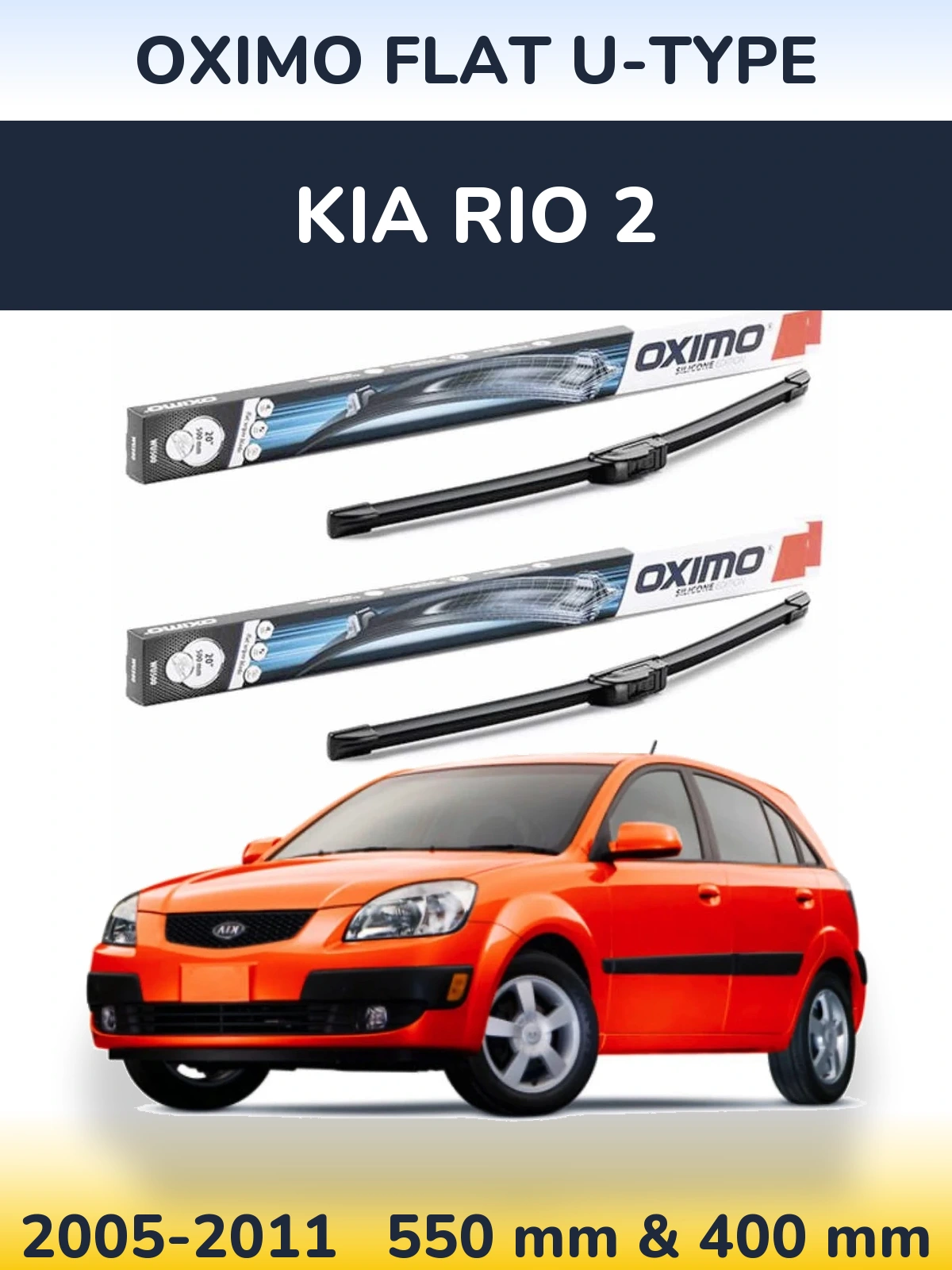Torkarblad Oximo Flat U-type för KIA Rio 2