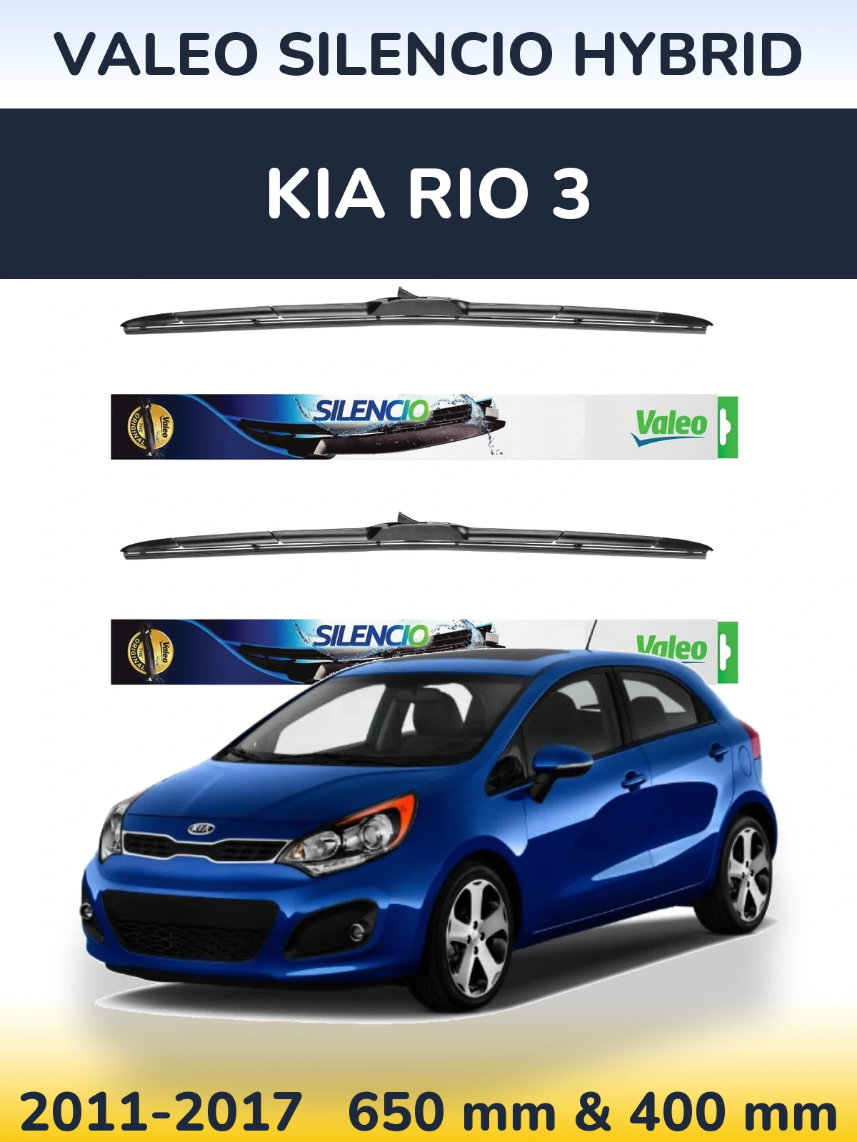 Torkarblad Valeo Silencio Hybrid för KIA Rio 3