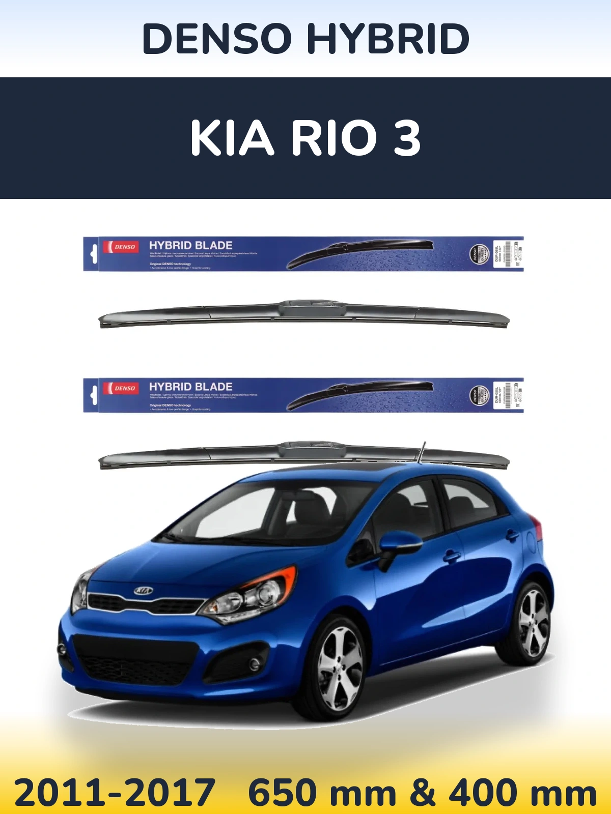 Torkarblad Denso Hybrid för KIA Rio 3