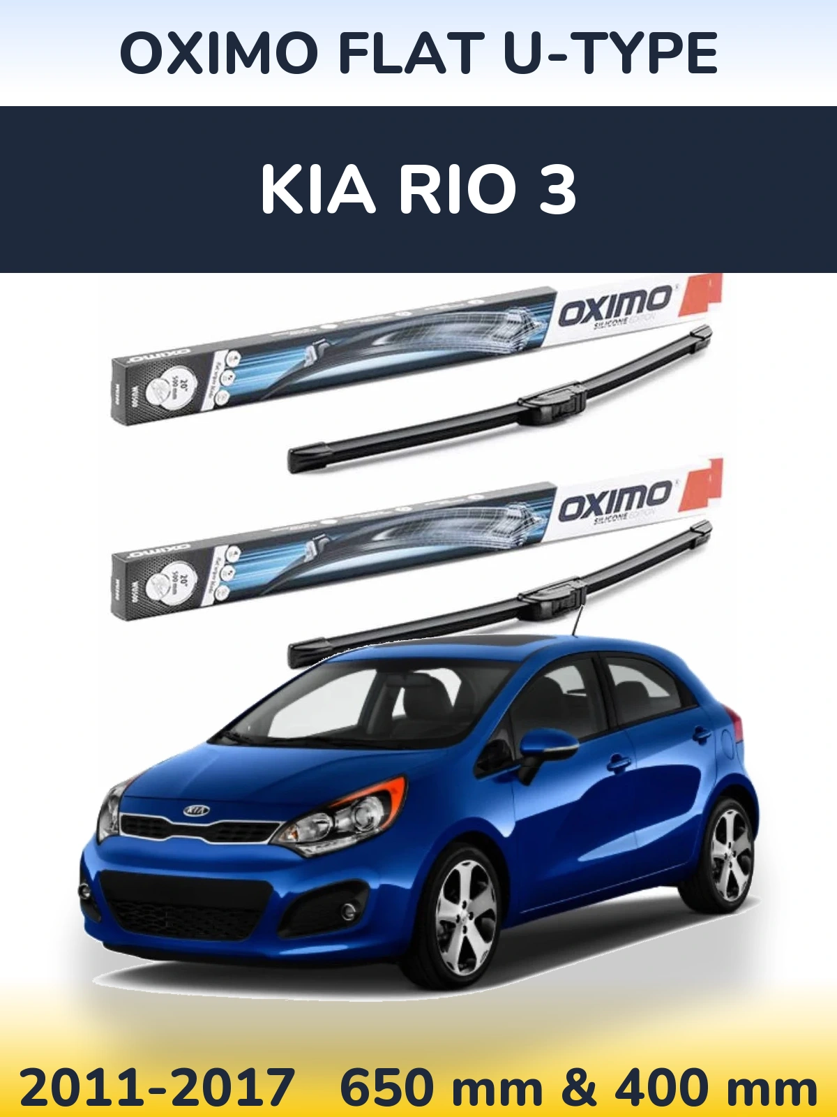 Torkarblad Oximo Flat U-type för KIA Rio 3