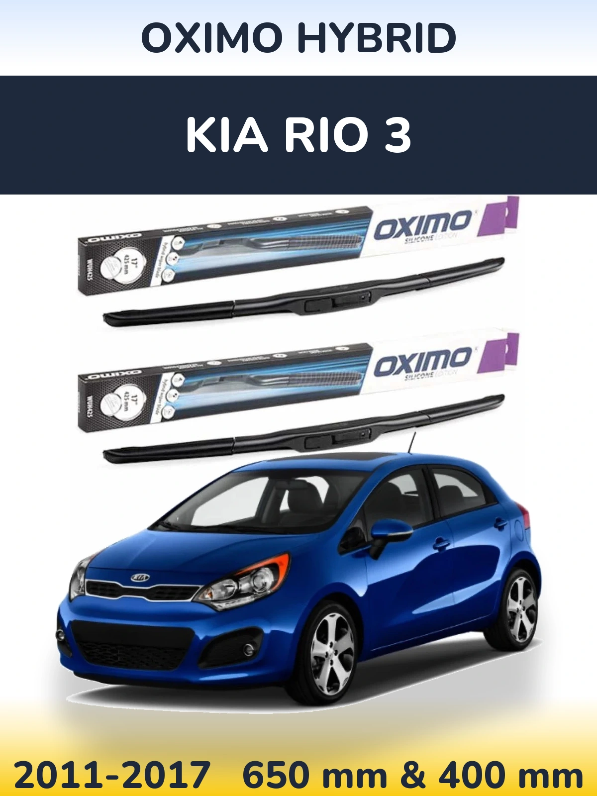 Torkarblad Oximo Hybrid för KIA Rio 3