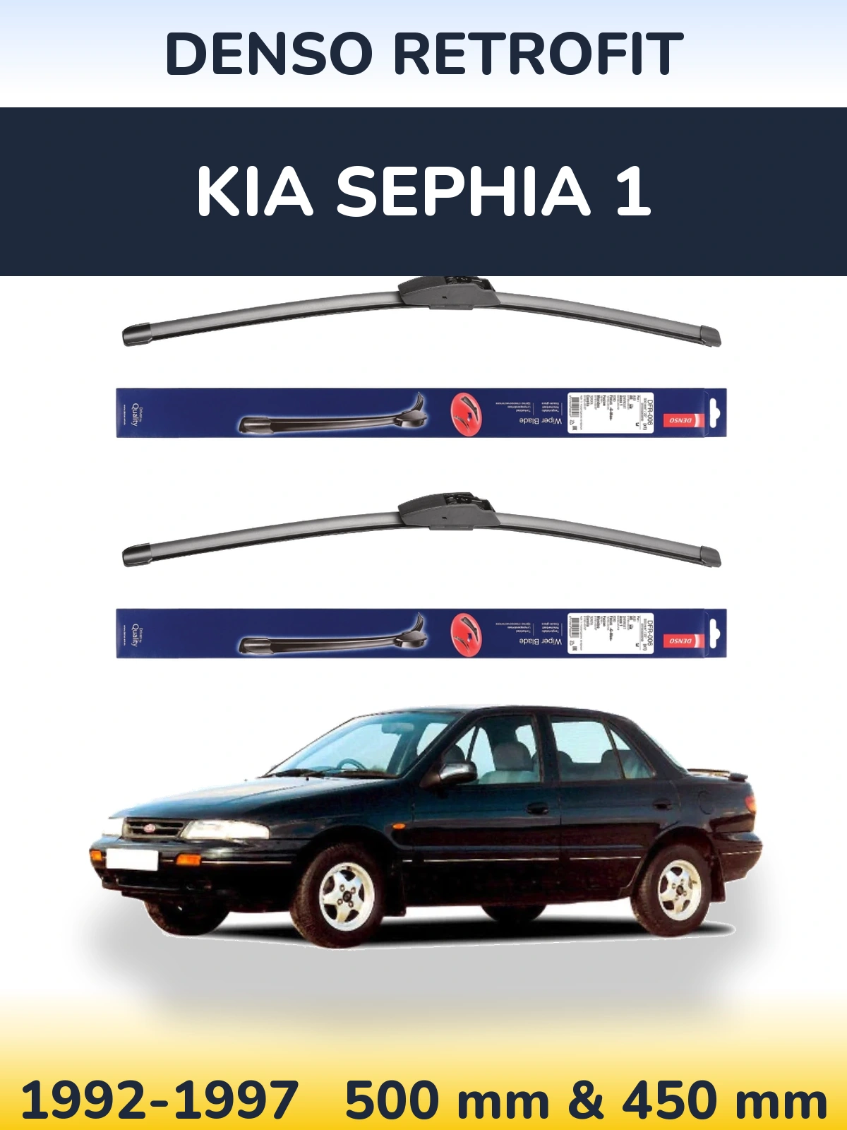 Torkarblad Denso Retrofit för KIA Sephia 1